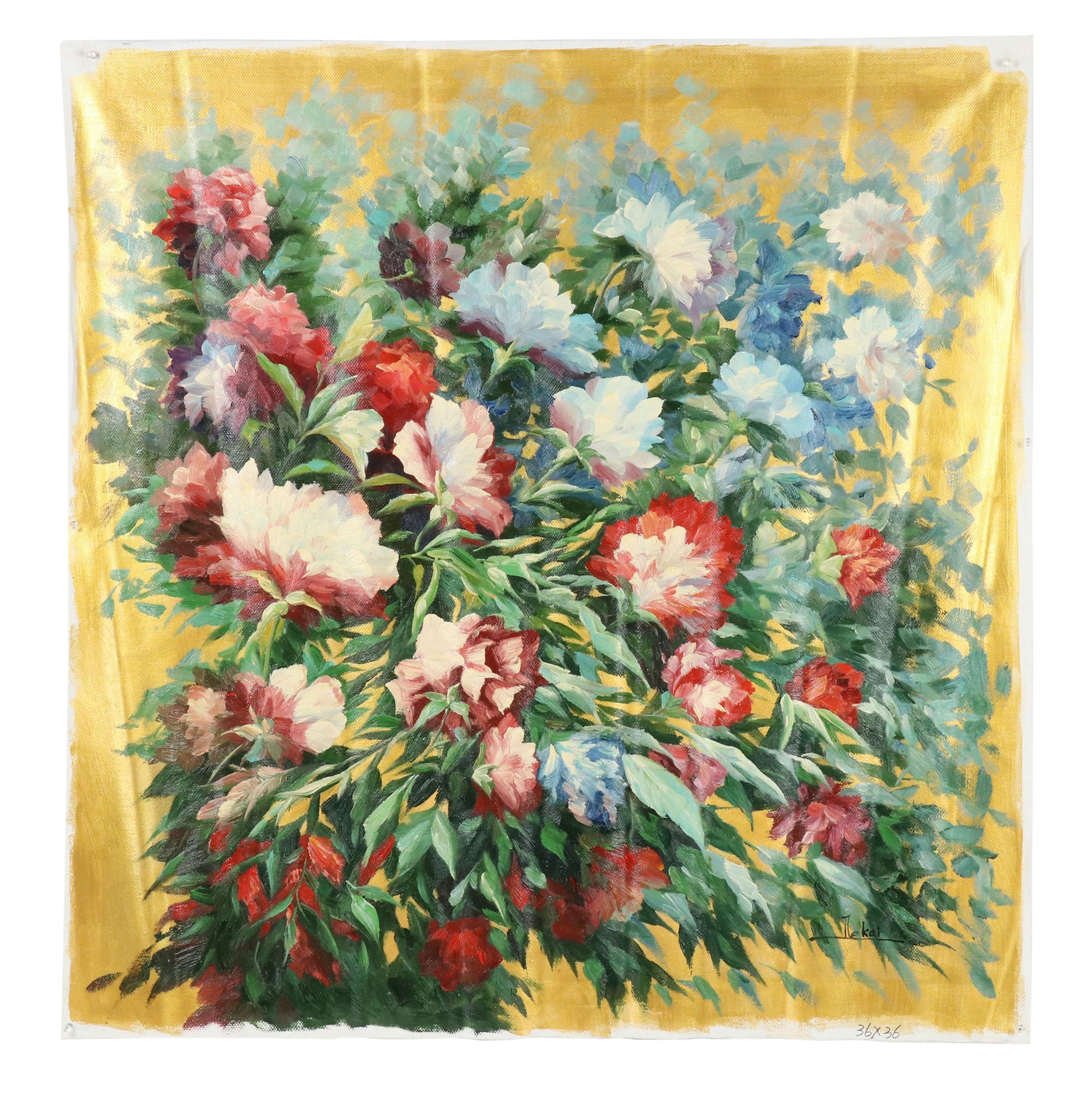 Dekai Floral Oil Painting, 21st Century