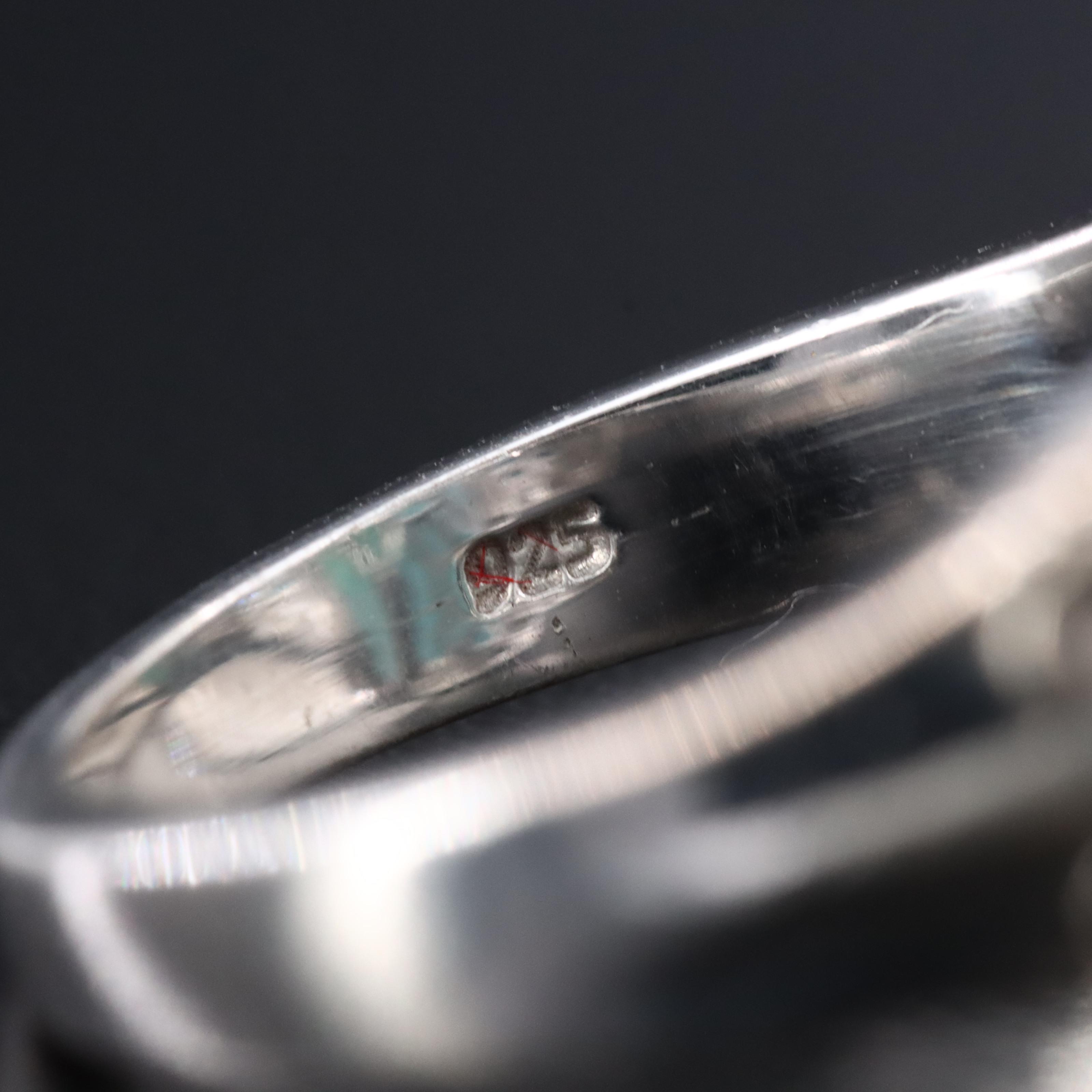 Sterling Larimar and Apatite Ring