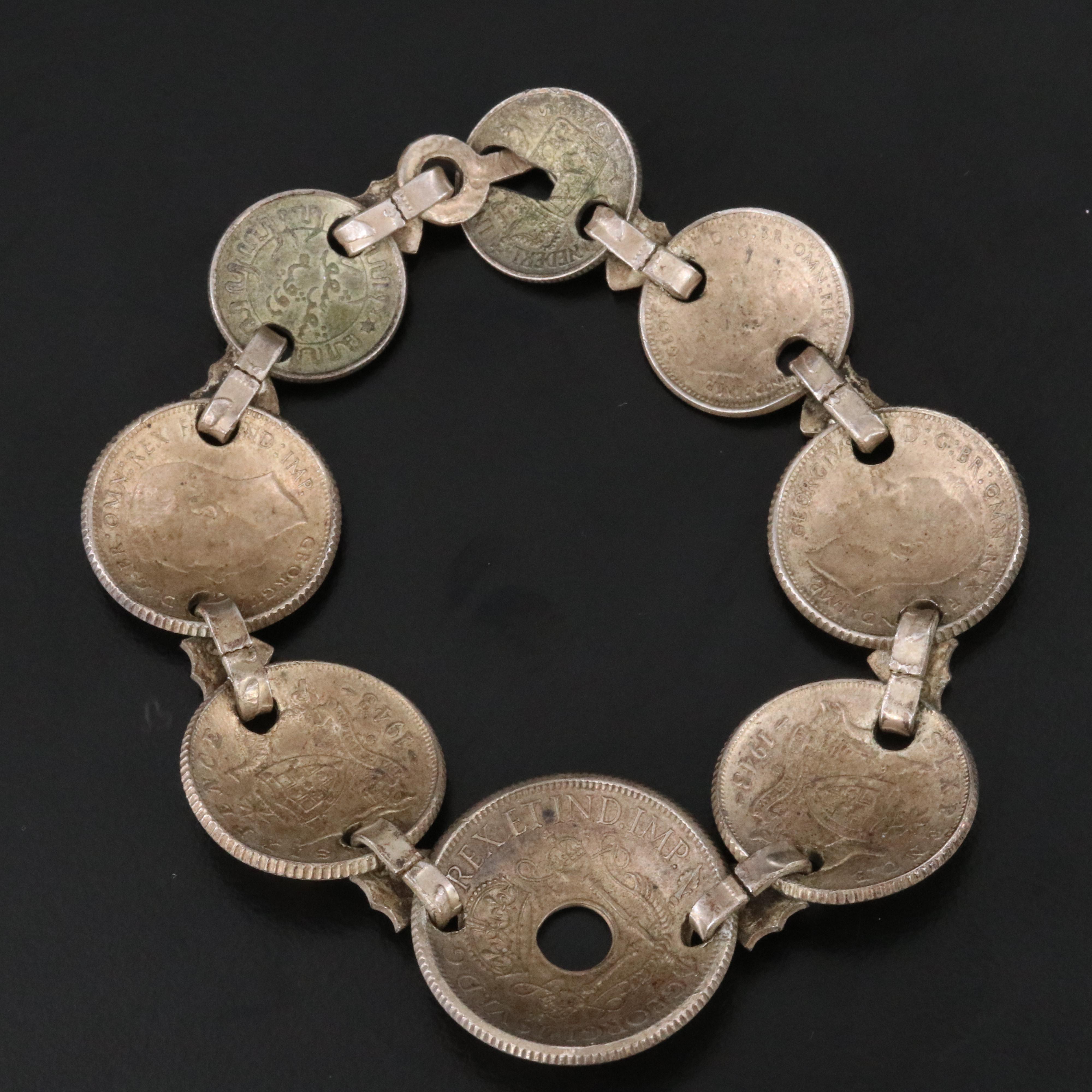 1940s Coin Bracelet