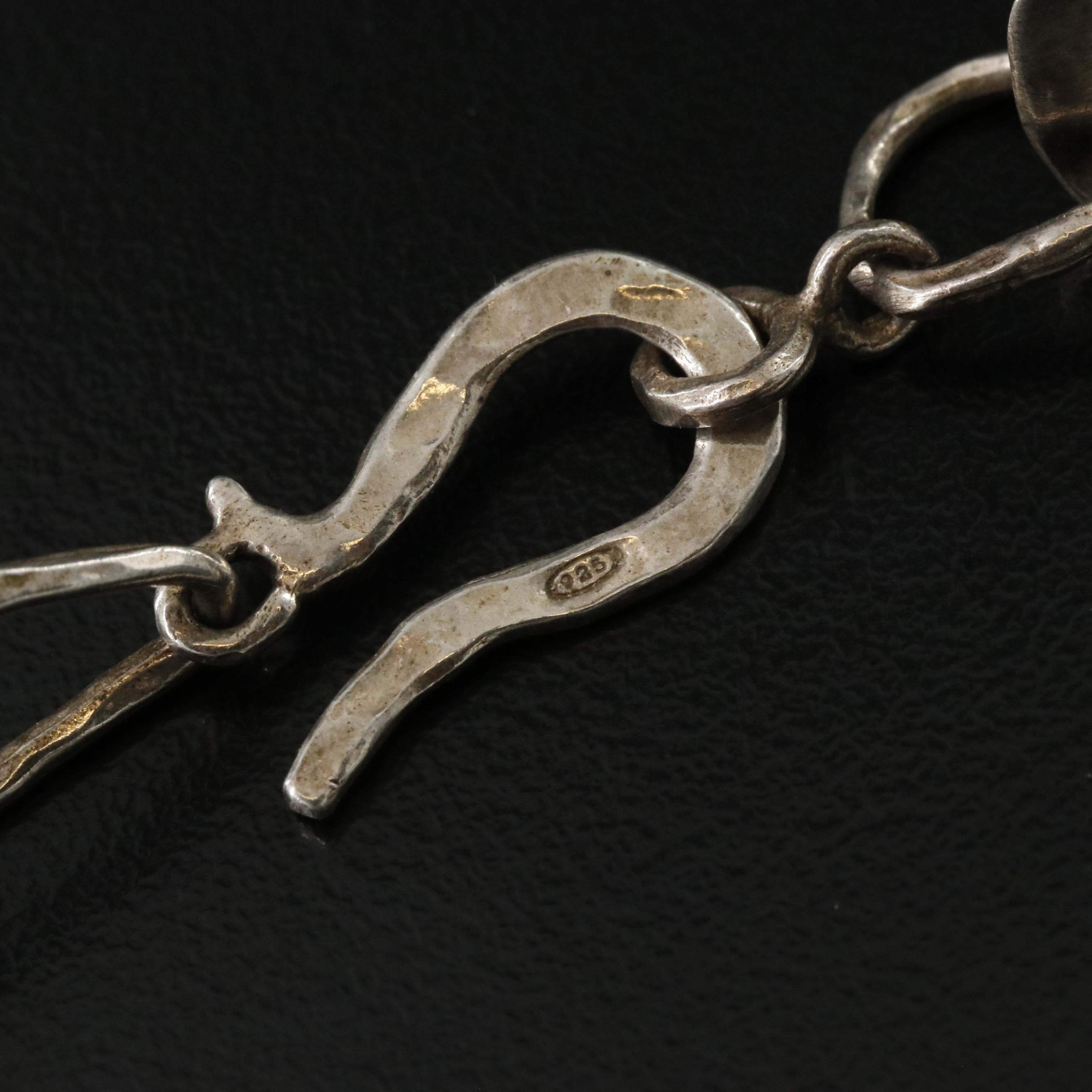 Silpada Sterling Smoky Quartz, Rock Crystal and Serpentine Necklace