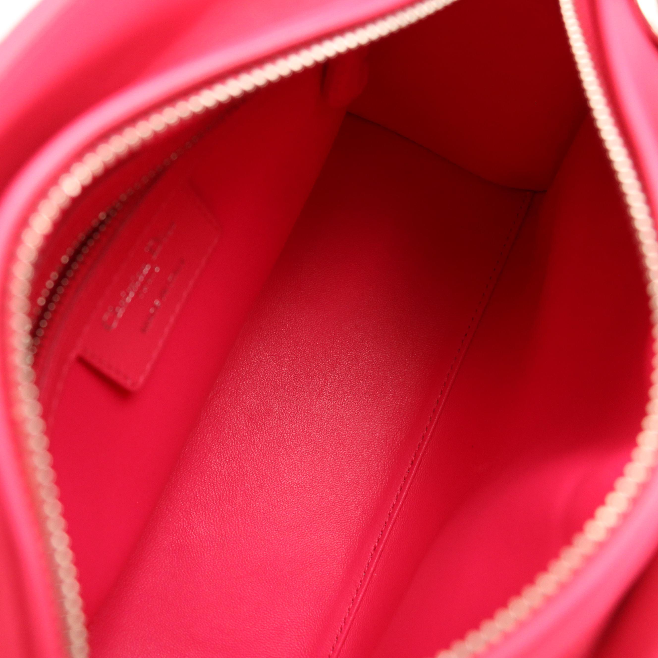 Christian Dior Lady Dior Two-Way Bag in Pink Cannage Embossed Coated Leather