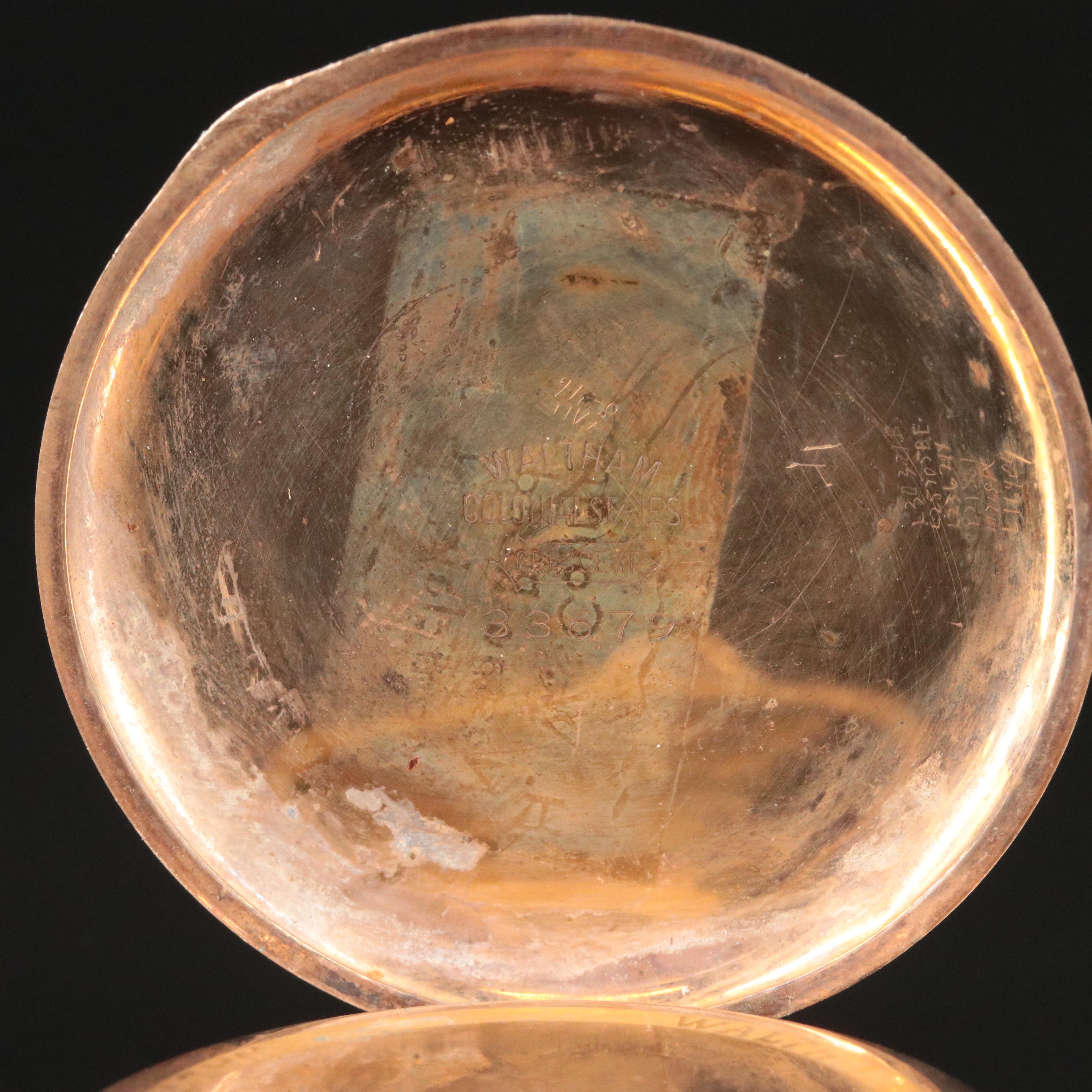 Antique 1917 Waltham Size 14 Gold-Filled Pocket Watch