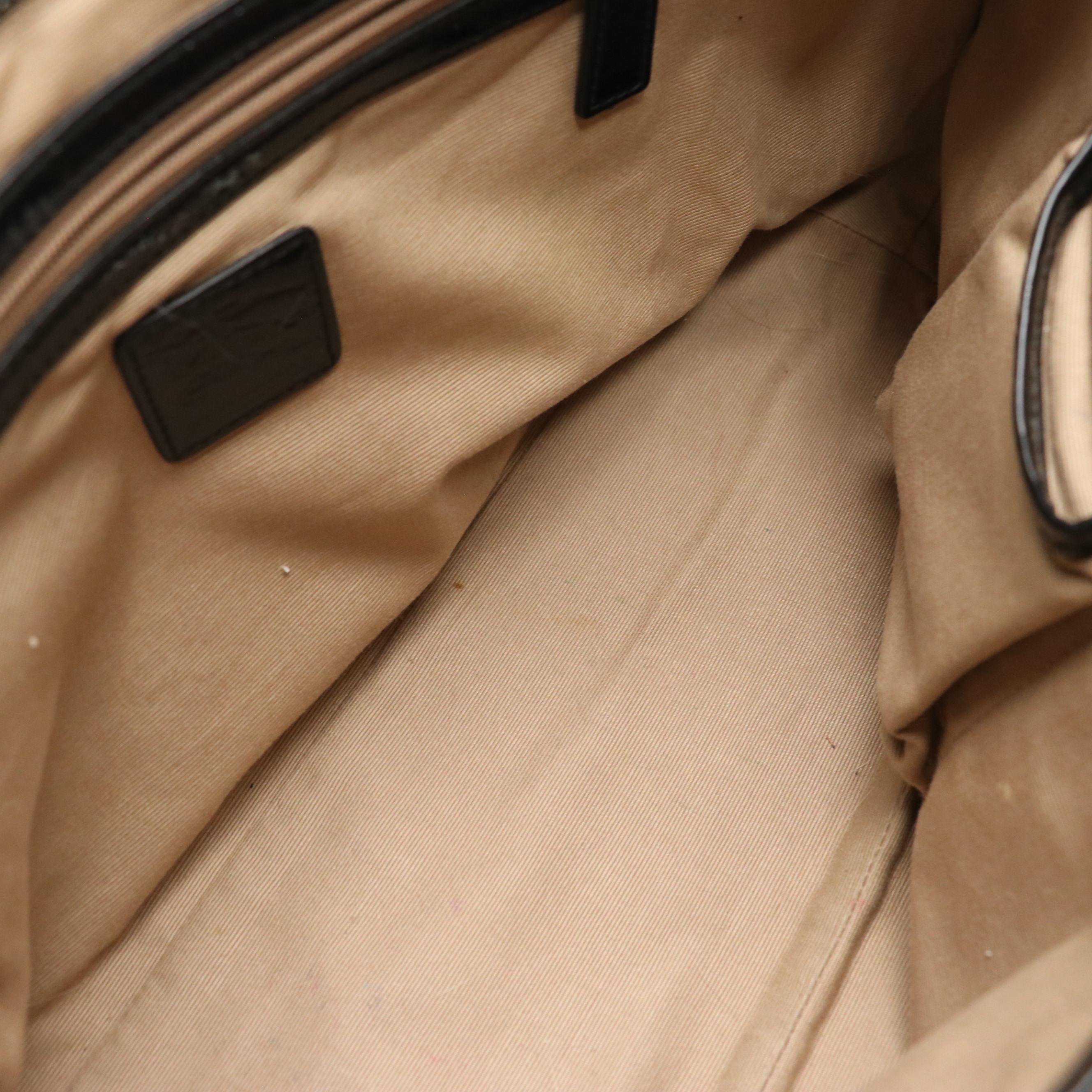 Burberry Regent Shoulder Bag in Nova Check Coated Canvas & Black Patent Leather