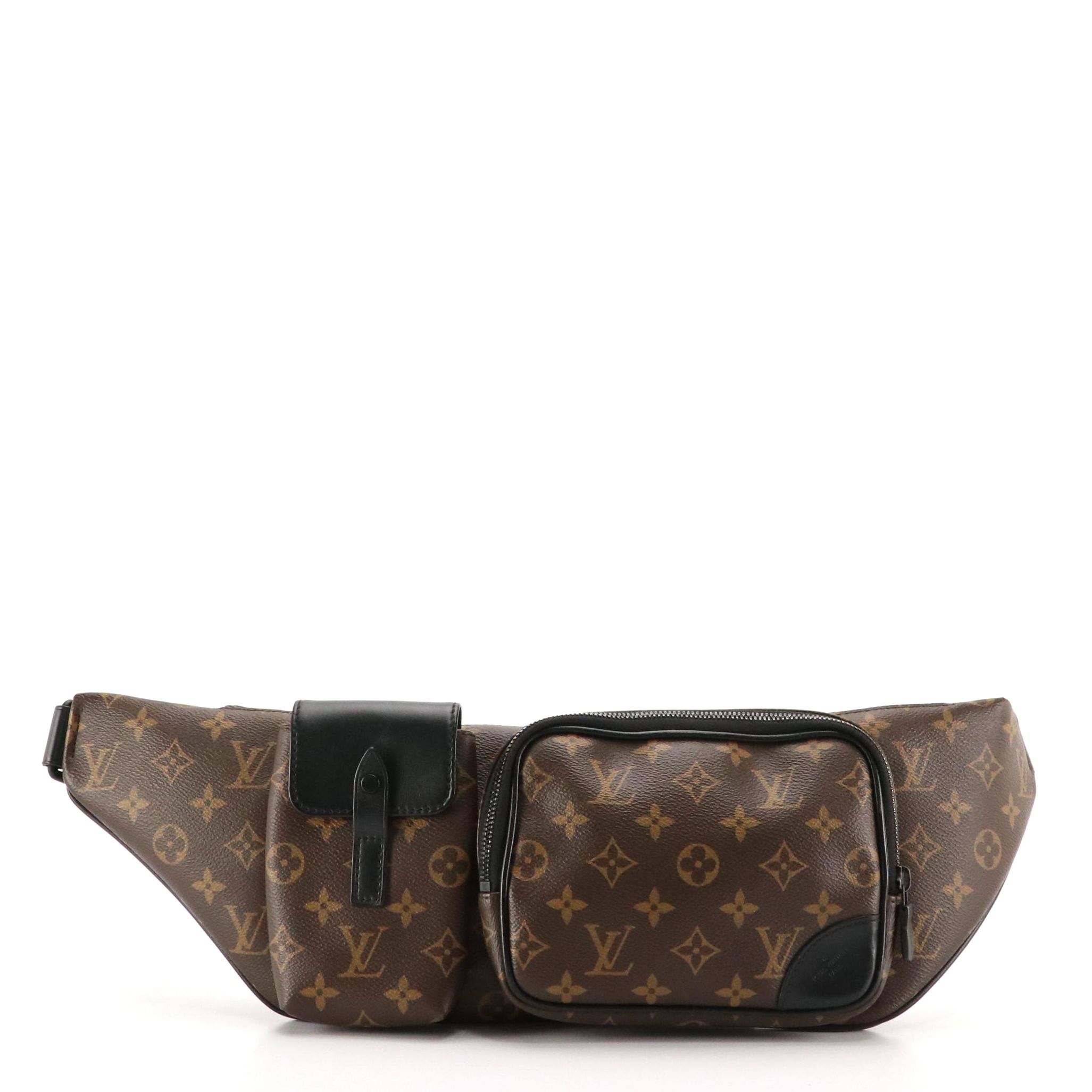 Louis Vuitton Macassar Christopher Bumbag in Monogram Canvas and Black Leather