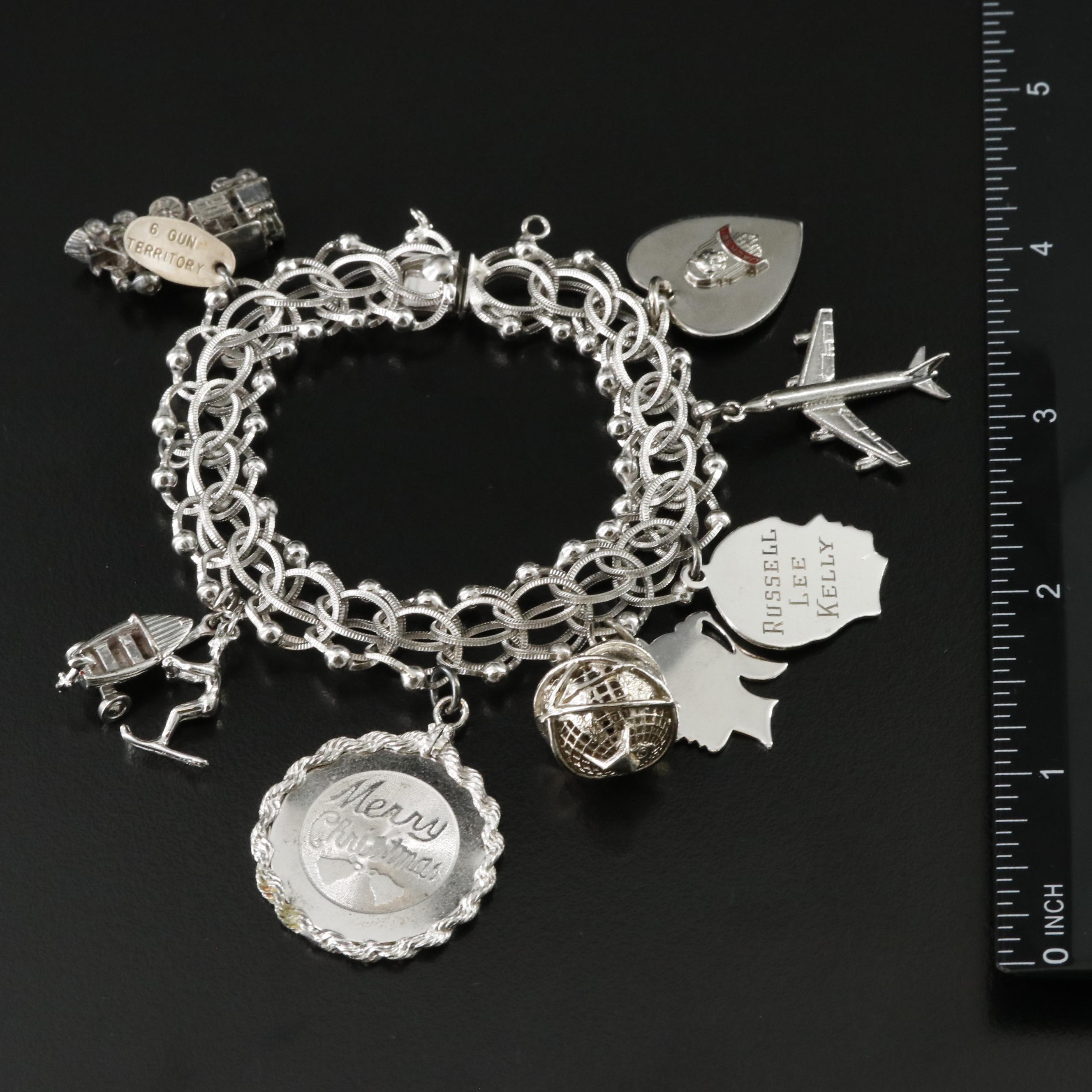 Vintage Charm Bracelet Including Sterling