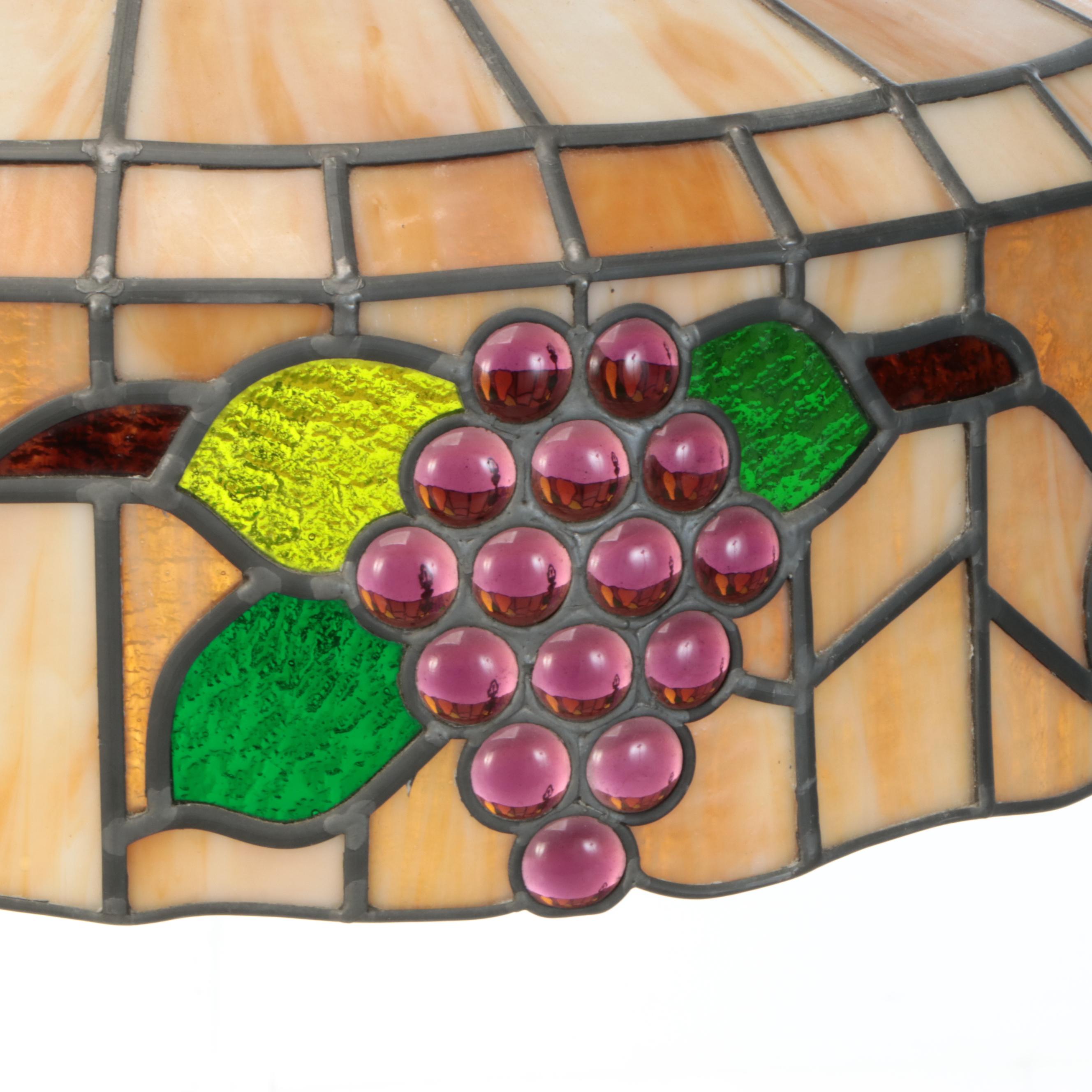 Slag Glass Fruit Pendant Light