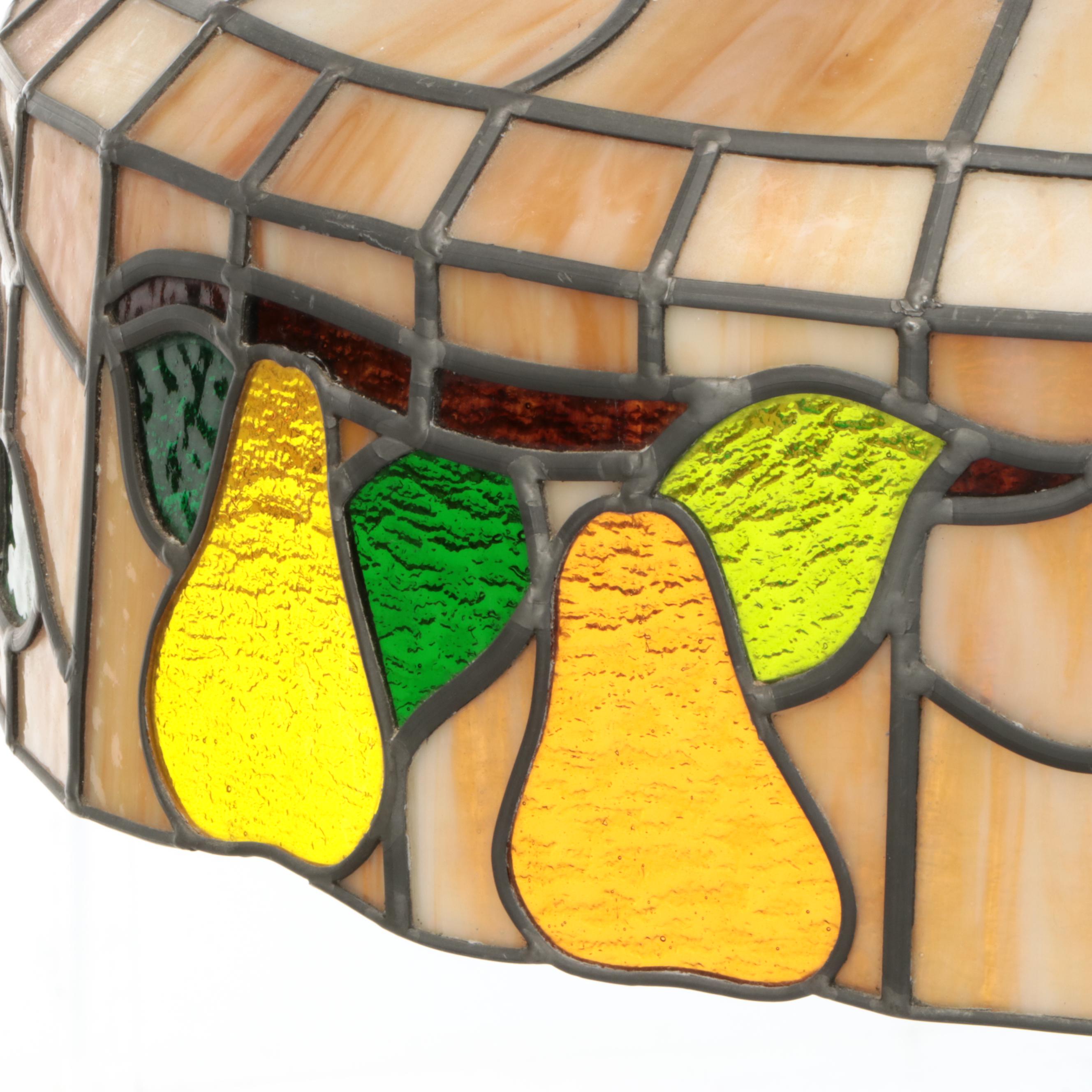 Slag Glass Fruit Pendant Light