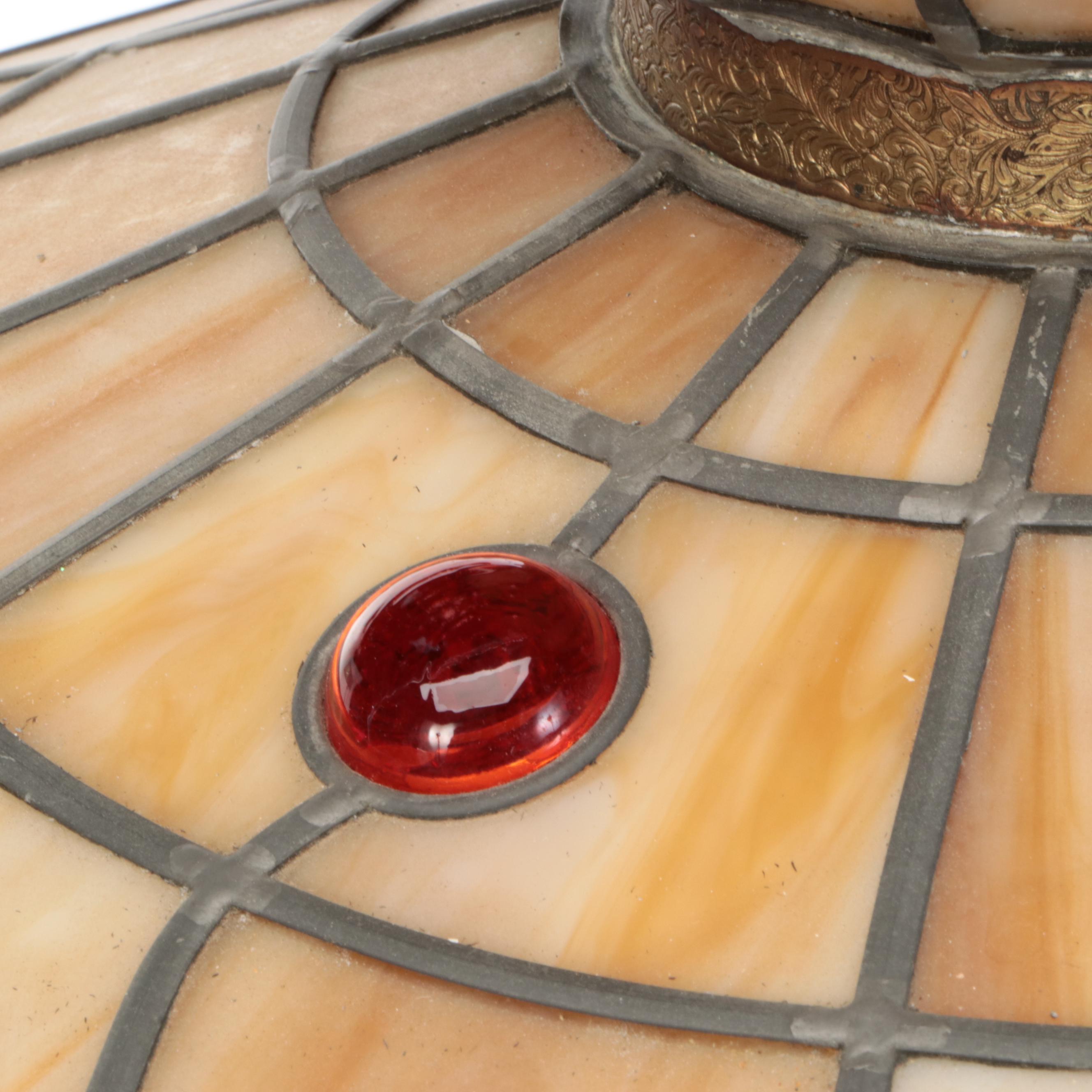 Slag Glass Fruit Pendant Light