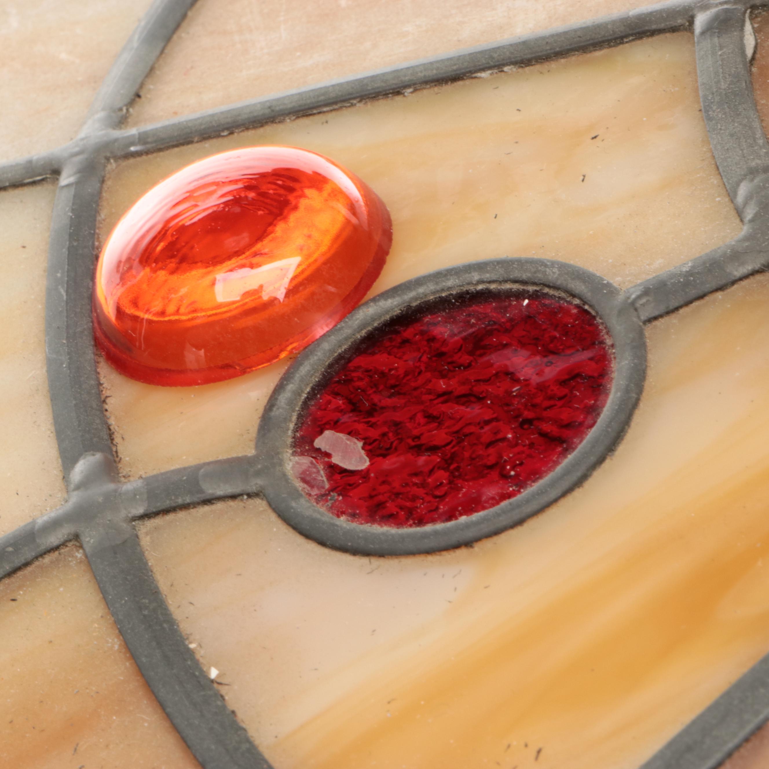 Slag Glass Fruit Pendant Light