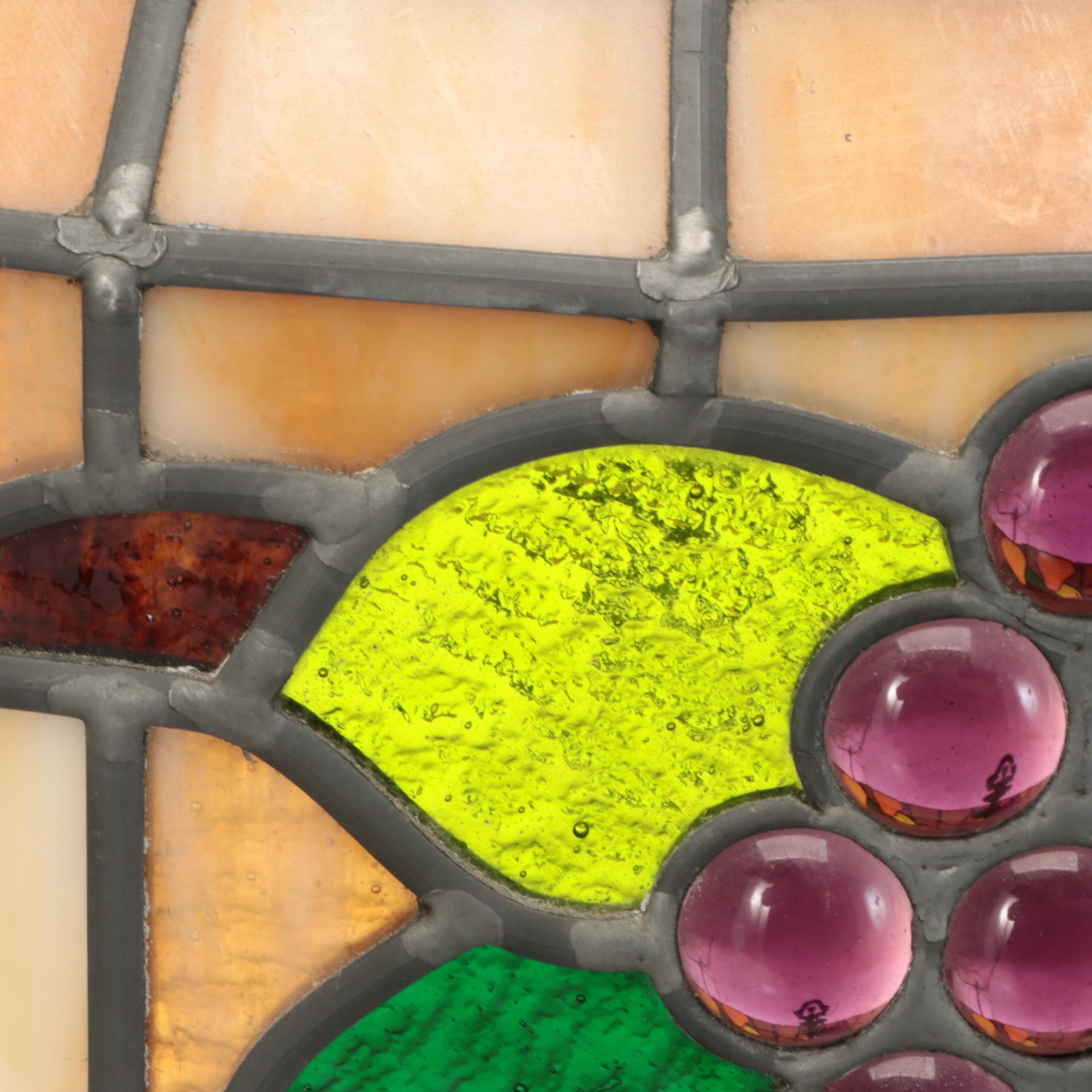 Slag Glass Fruit Pendant Light