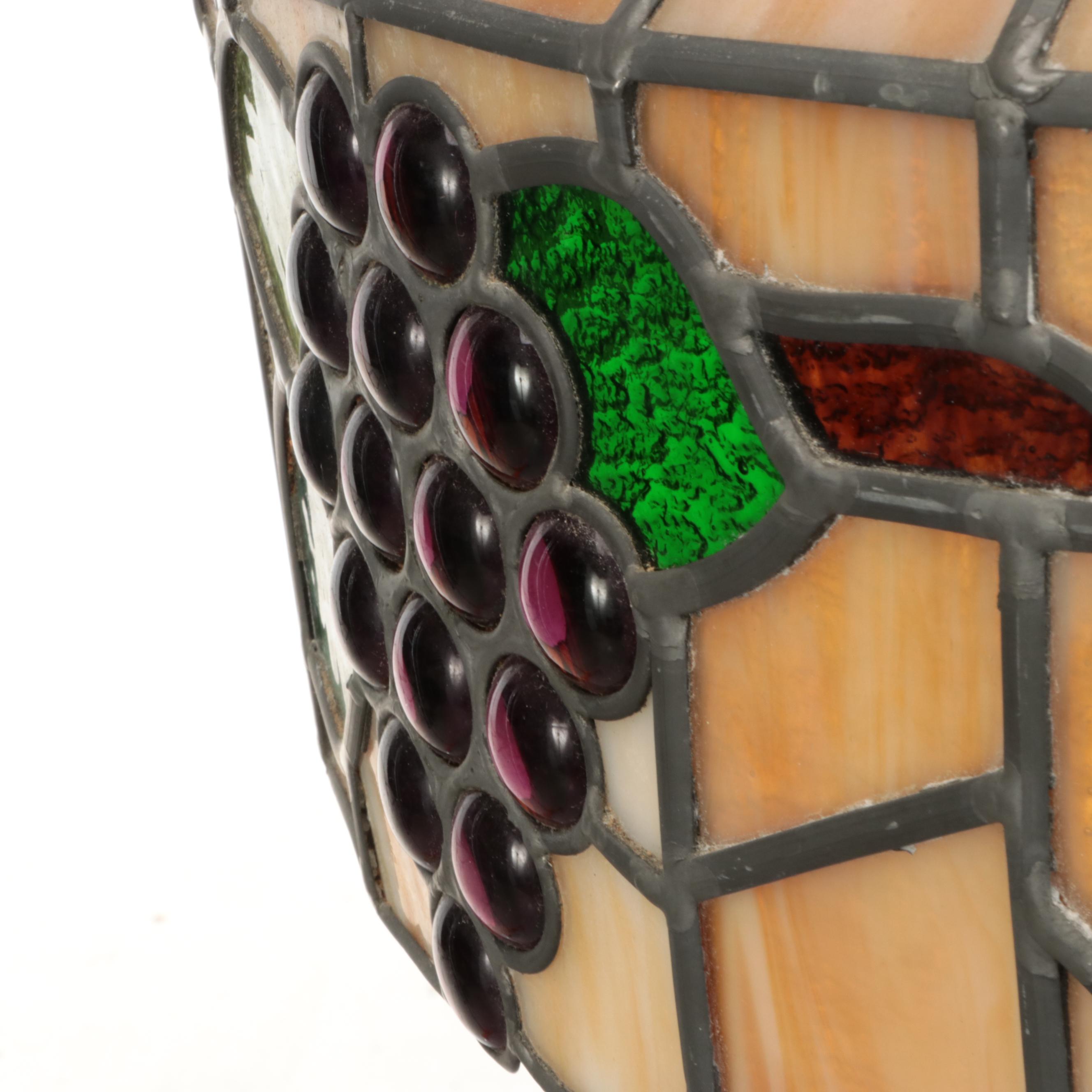 Slag Glass Fruit Pendant Light