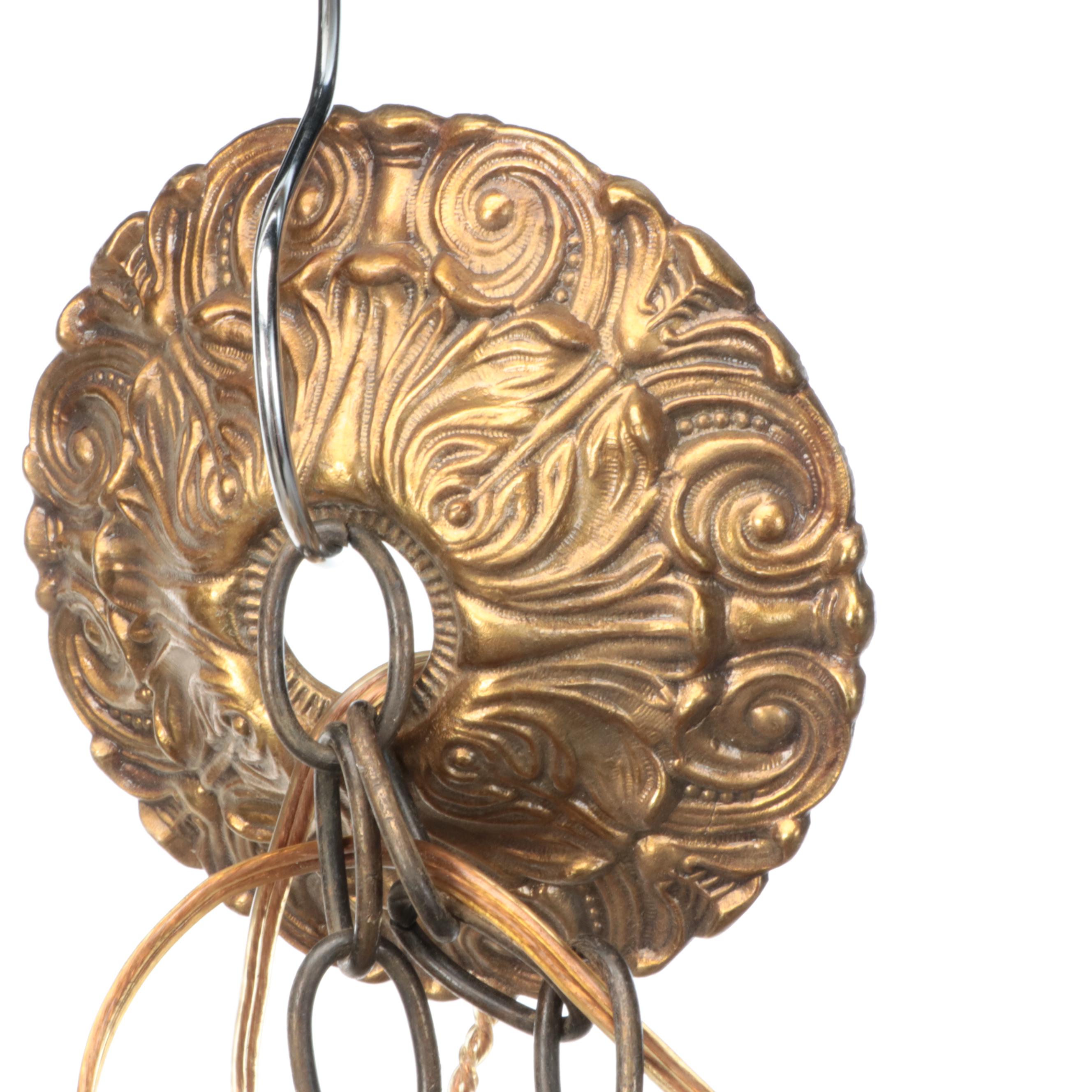 Slag Glass Fruit Pendant Light