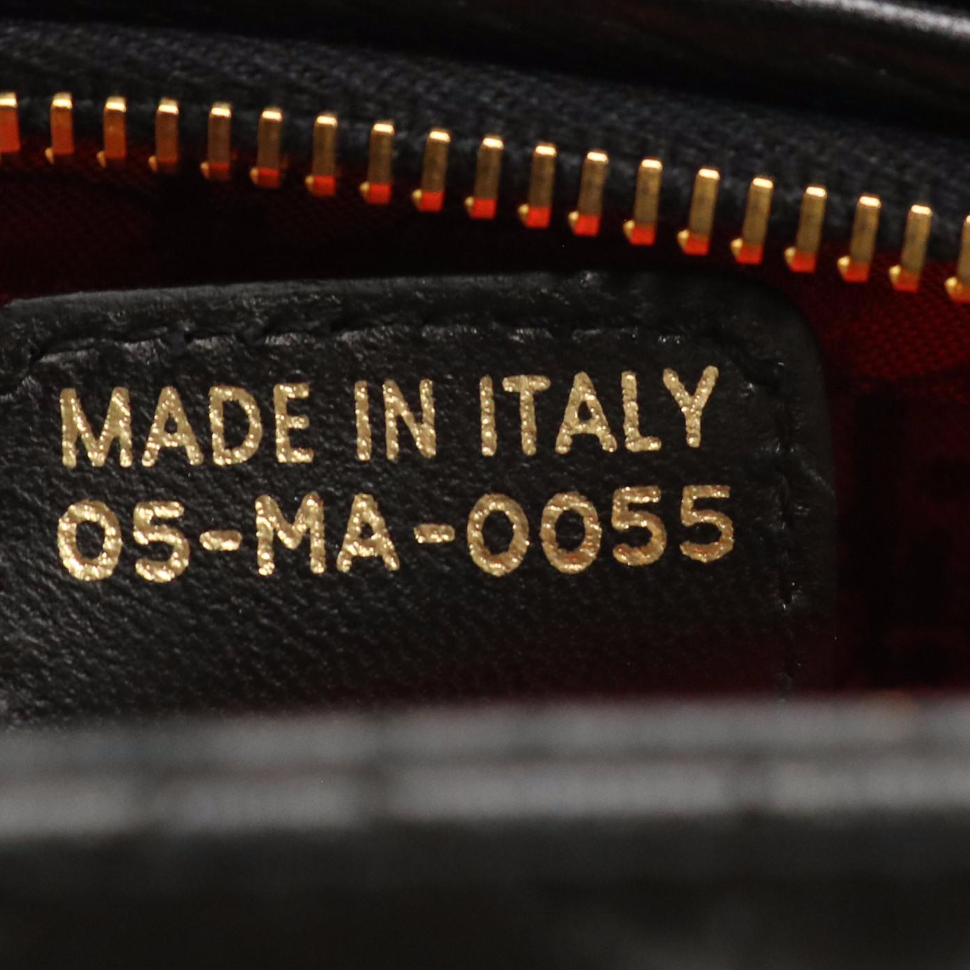 Christian Dior Large Lady Dior Two-Way Bag in Black Cannage Quilted Lambskin