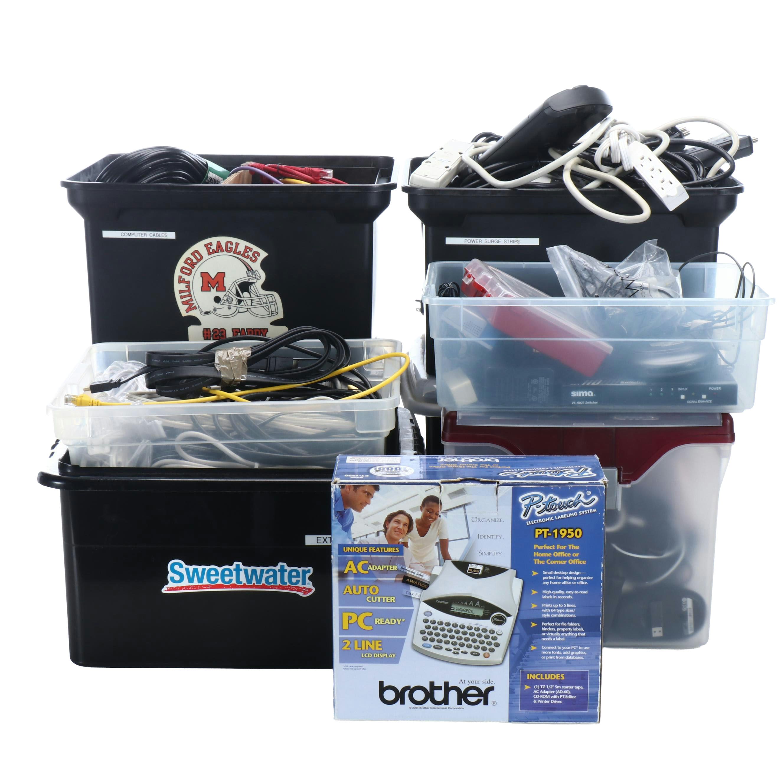 Brother P-Touch Labeling System, Extension Cords, and Other Electrical Equipment
