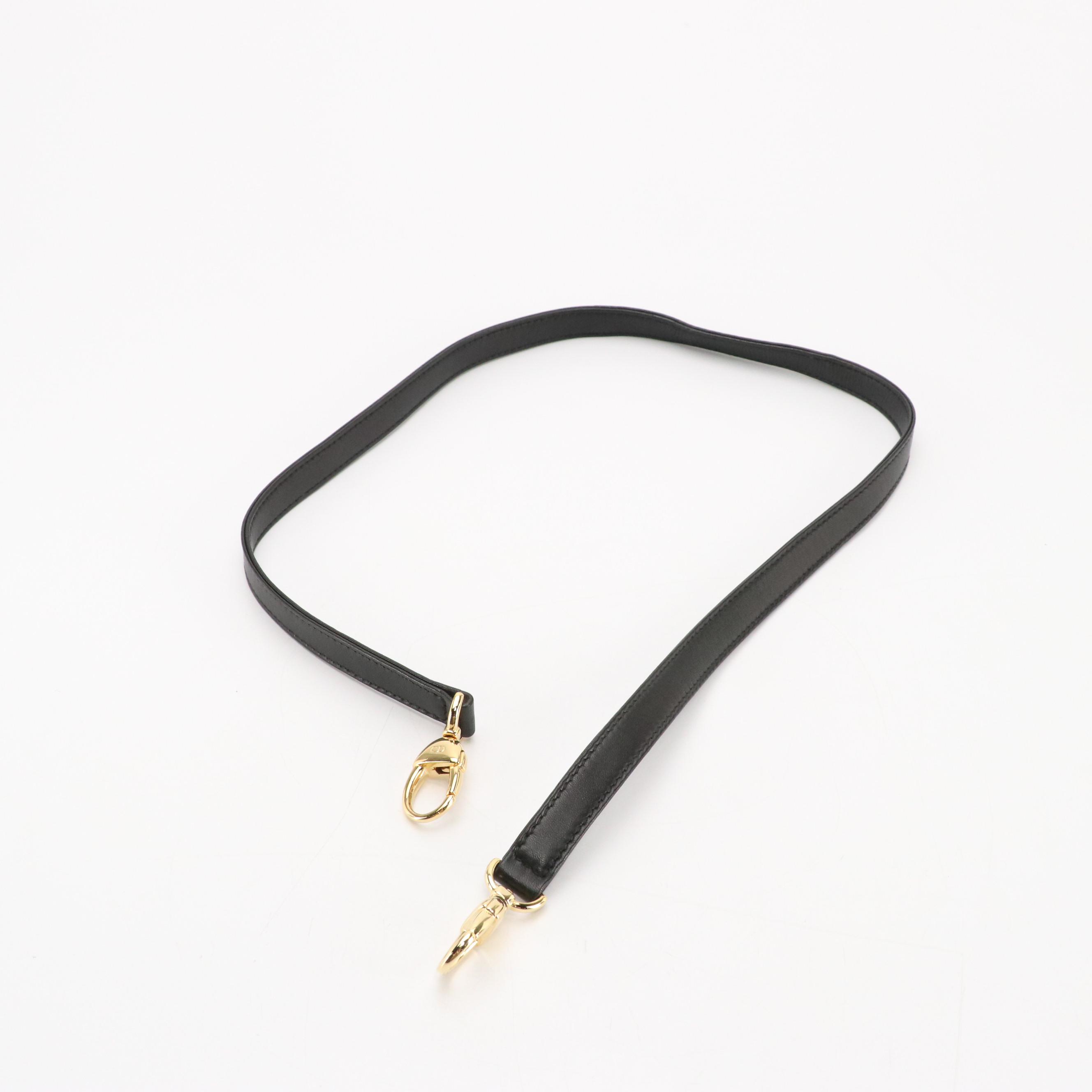 Christian Dior Large Lady Dior Two-Way Bag in Black Cannage Quilted Lambskin