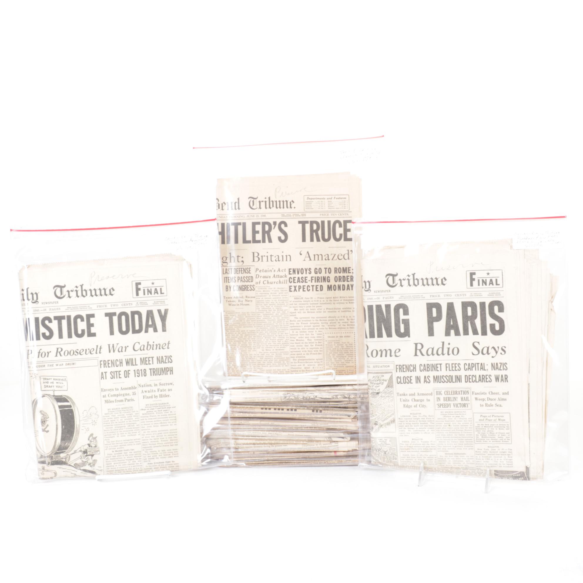 "Chicago Daily Tribune" World War II Era Newspapers in Collection, 1940