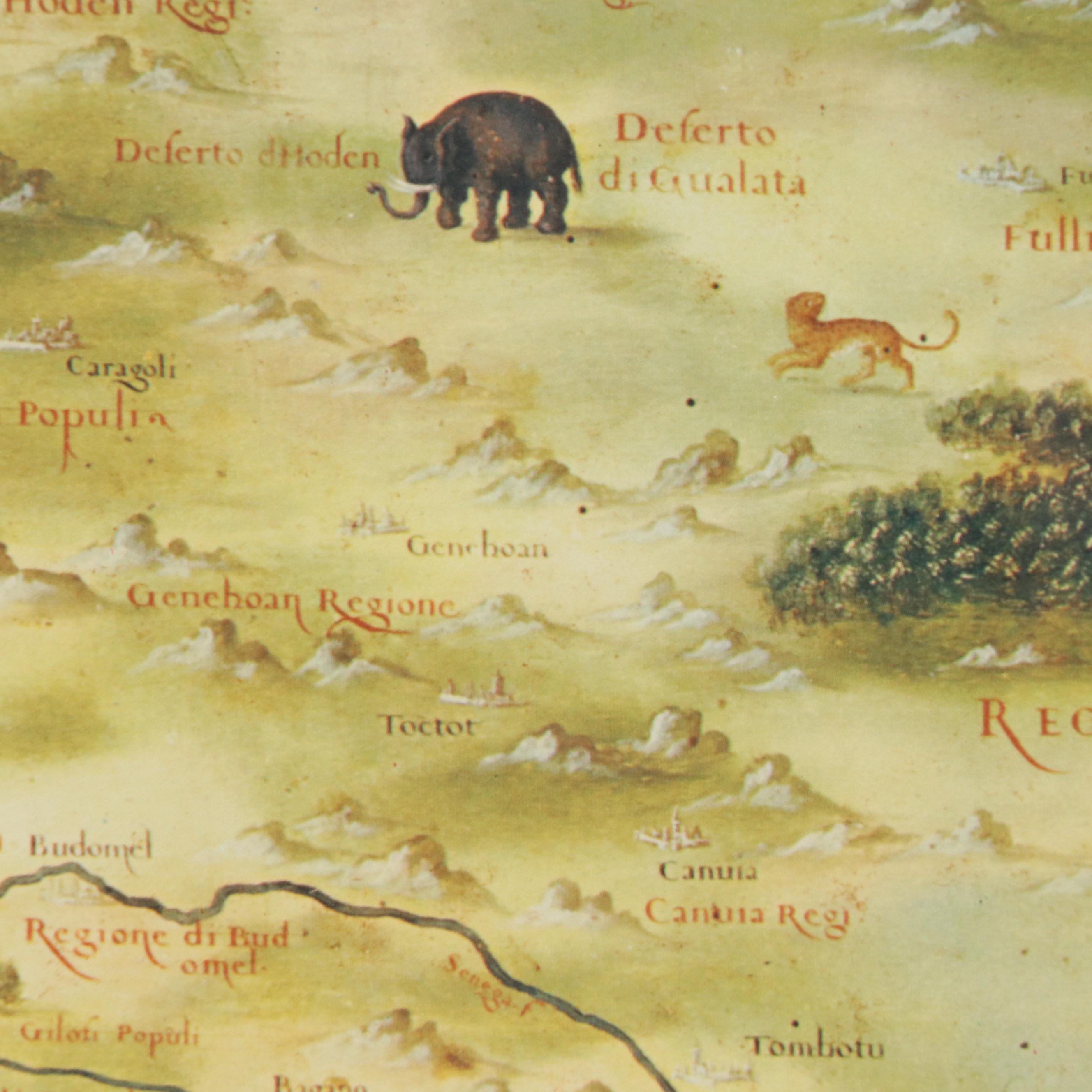 Reproduction Map of Western African Coastline After Stefano Bonsignori