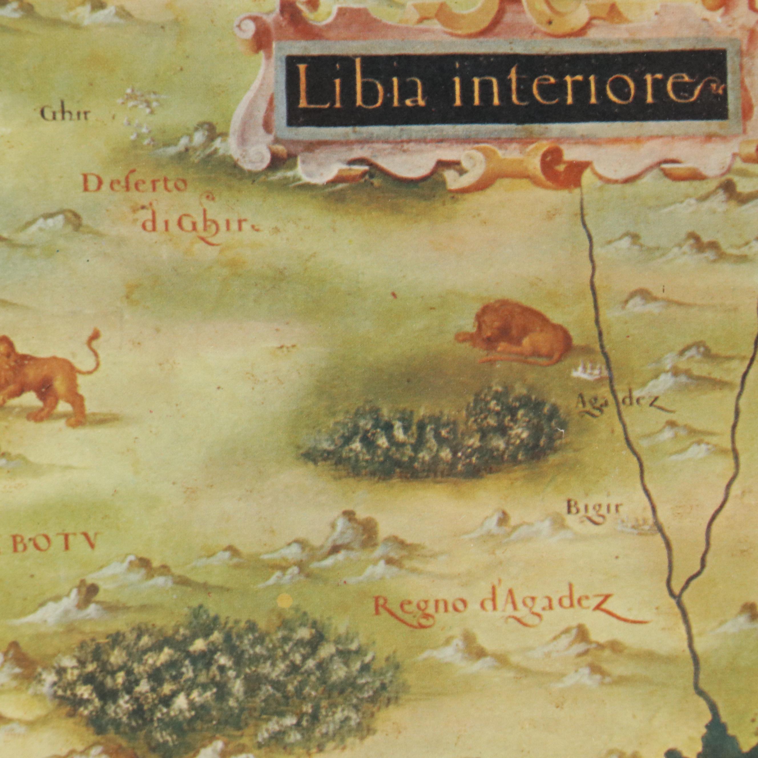 Reproduction Map of Western African Coastline After Stefano Bonsignori