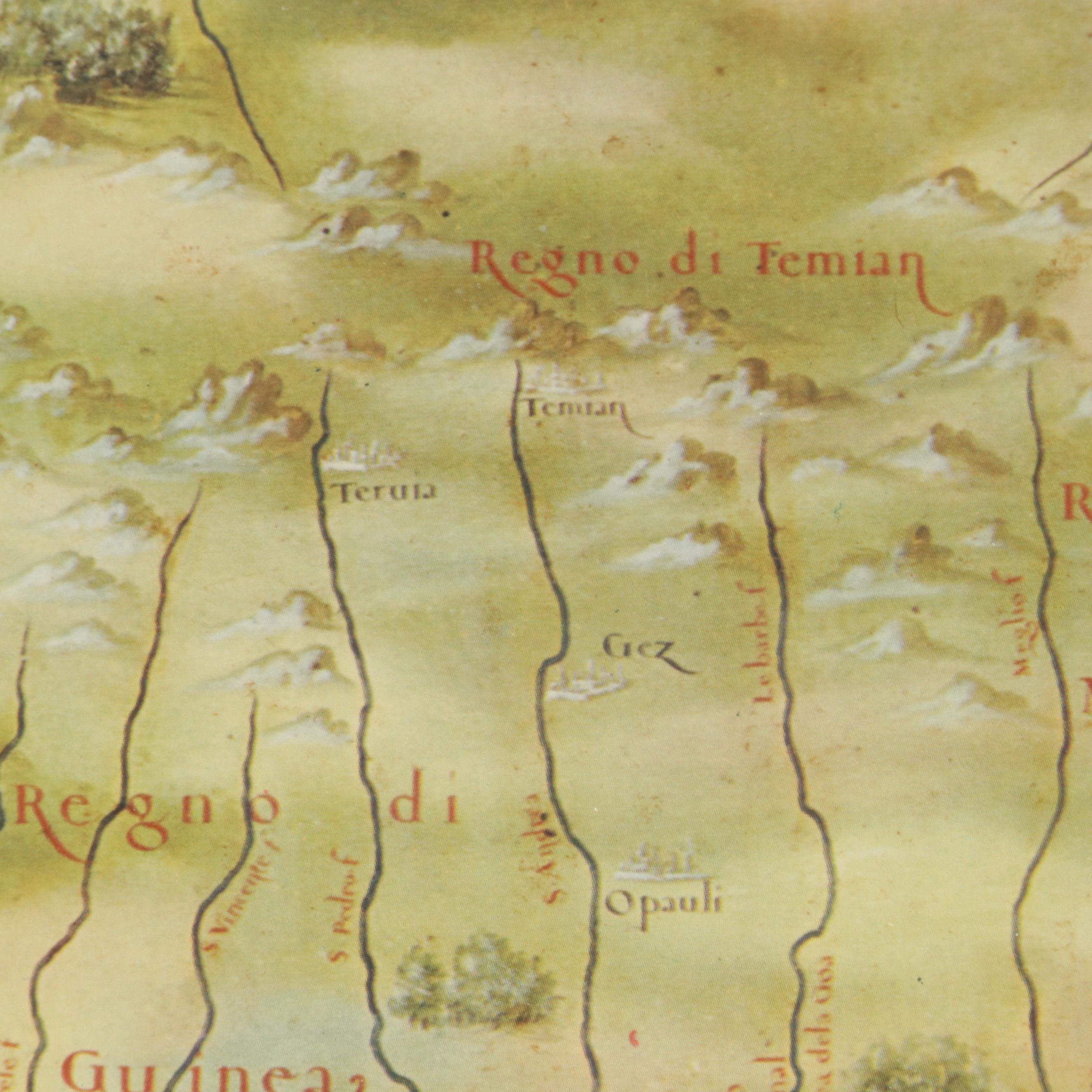 Reproduction Map of Western African Coastline After Stefano Bonsignori