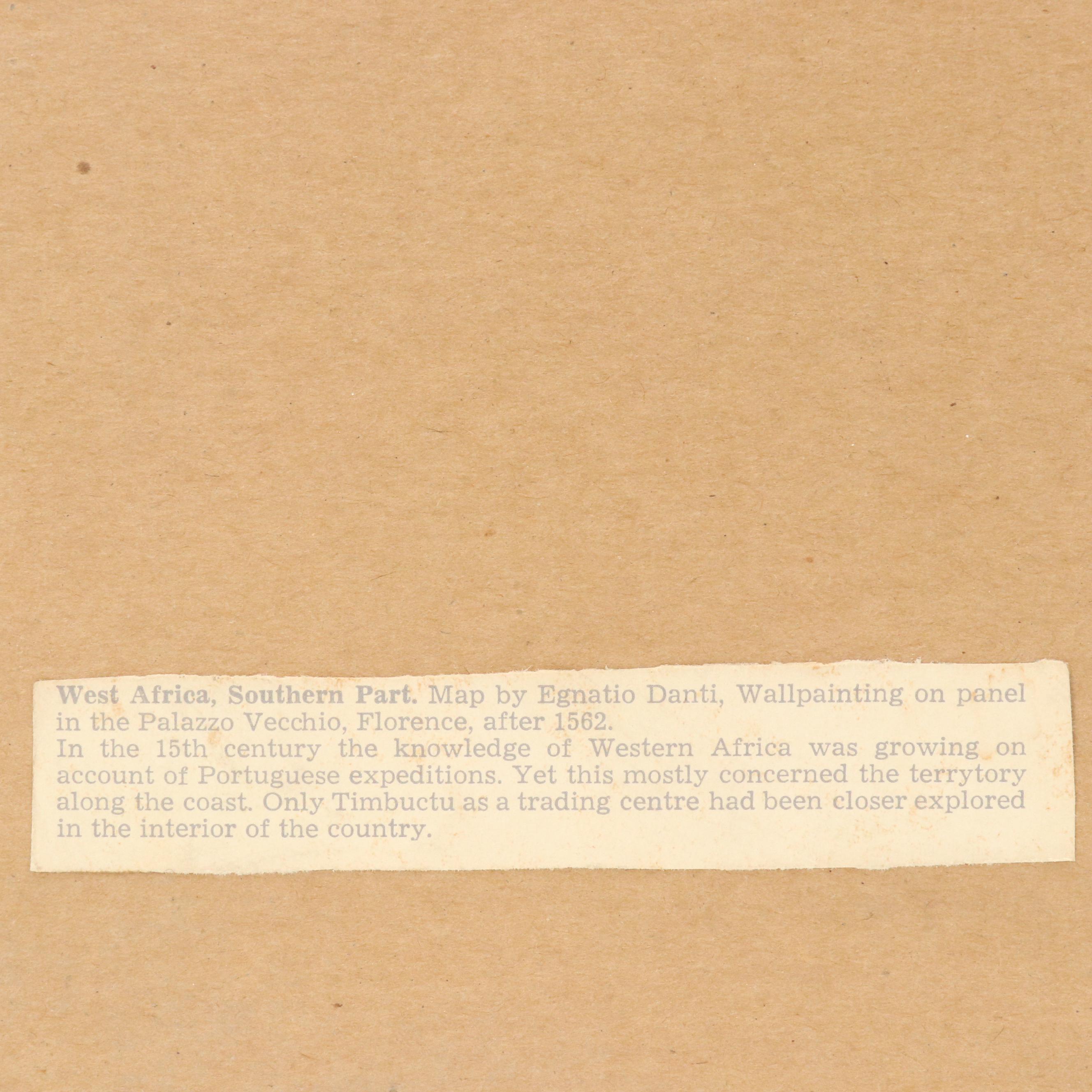 Reproduction Map of Western African Coastline After Stefano Bonsignori