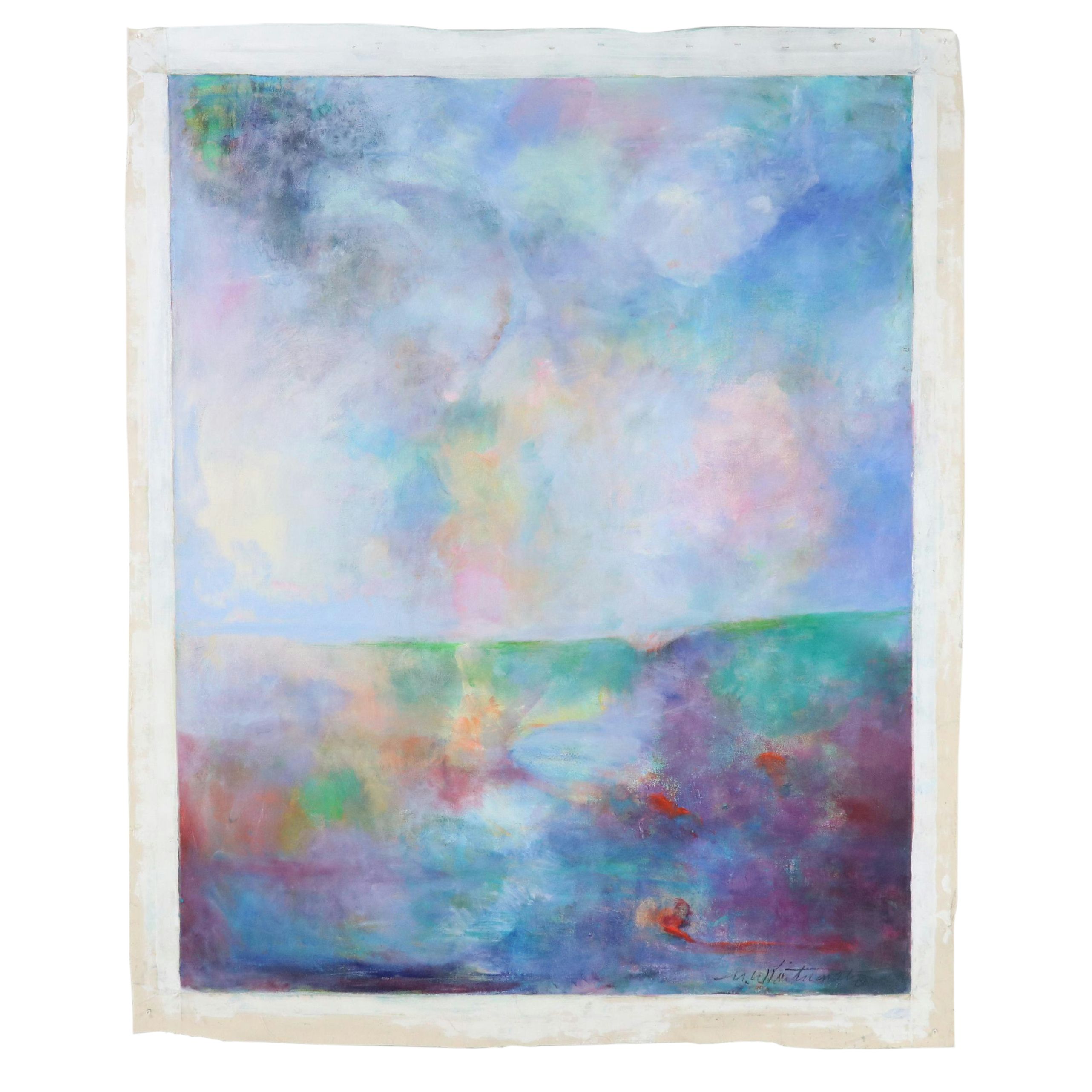 Mark Whitmarsh Abstract Acrylic Painting "Spring Thunder II," 2025