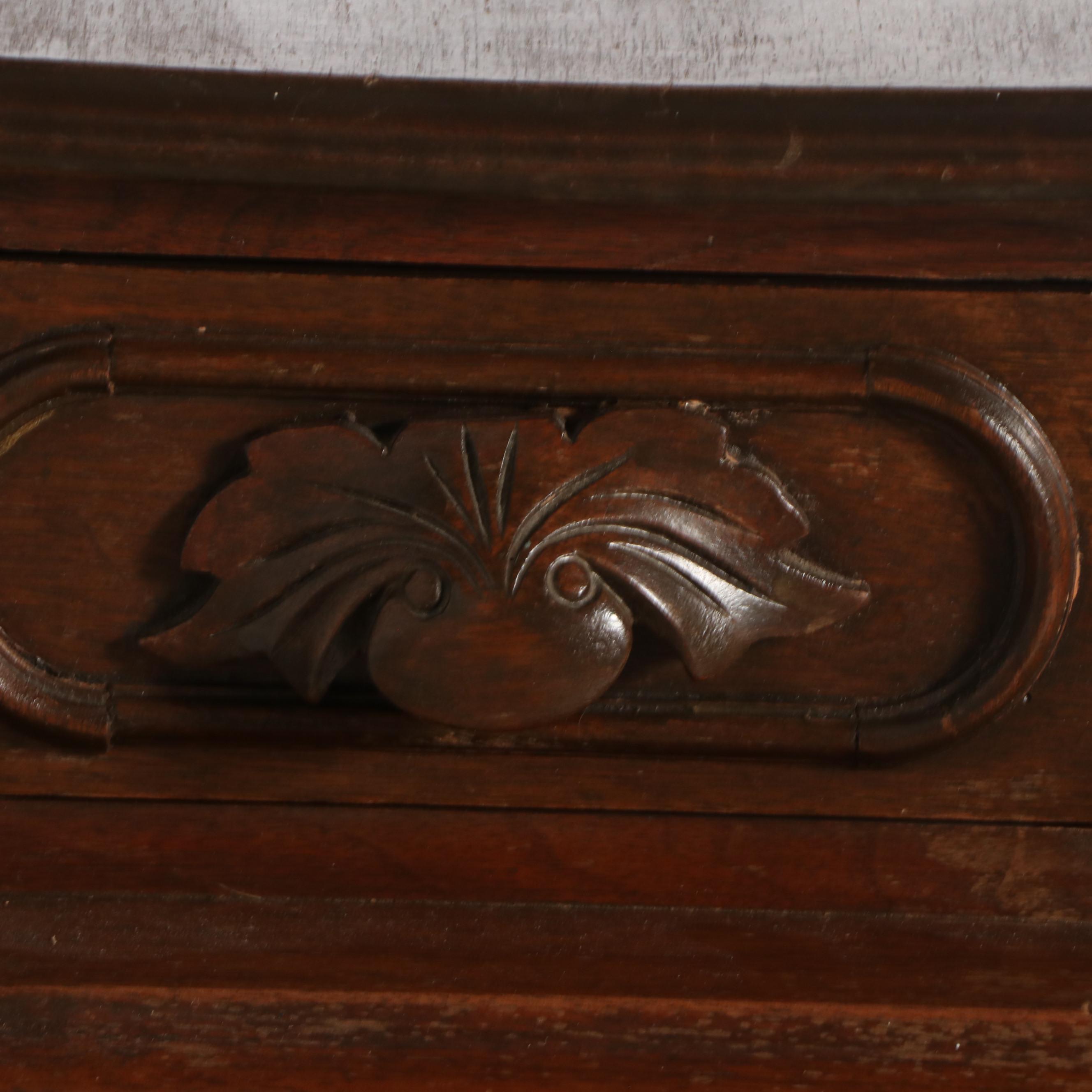 Victorian Walnut Men's Vanity and Dresser with Marble Slab