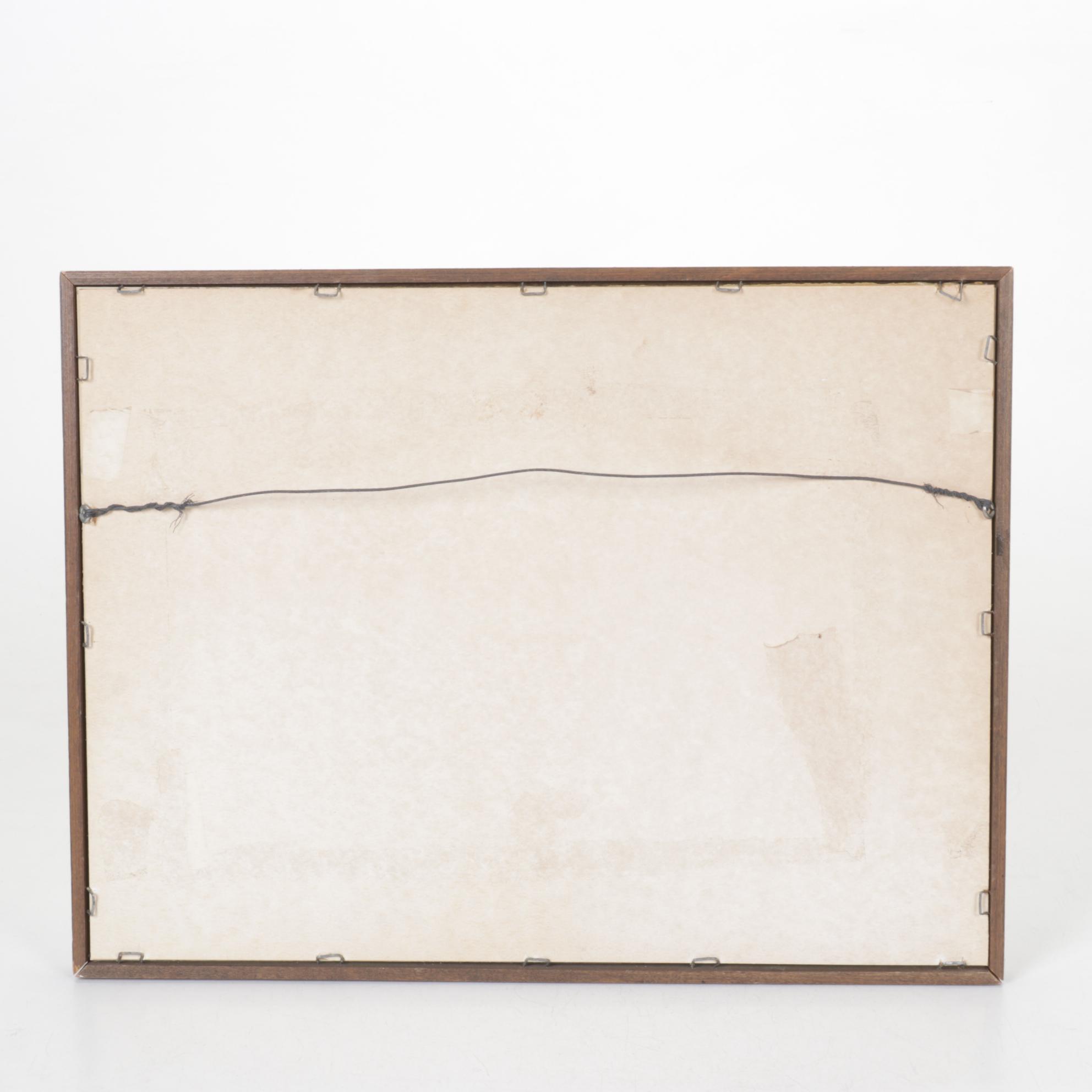 Lockyer Cool-Toned Watercolor Painting of Tree Roots in Winter Forest Landscape