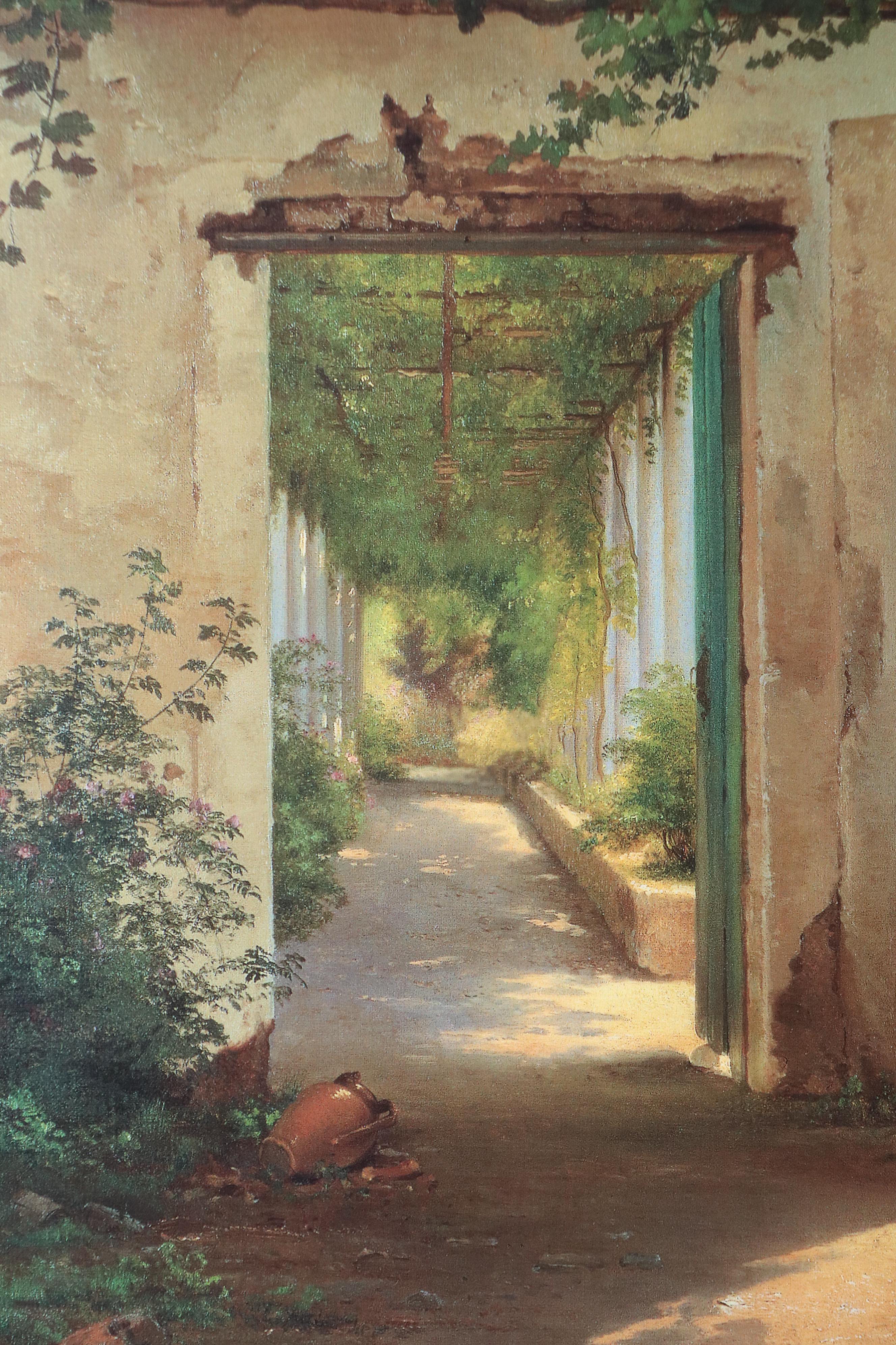 Offset Lithograph After Carl Frederick Aagaard "View to the Amalfi Coast"