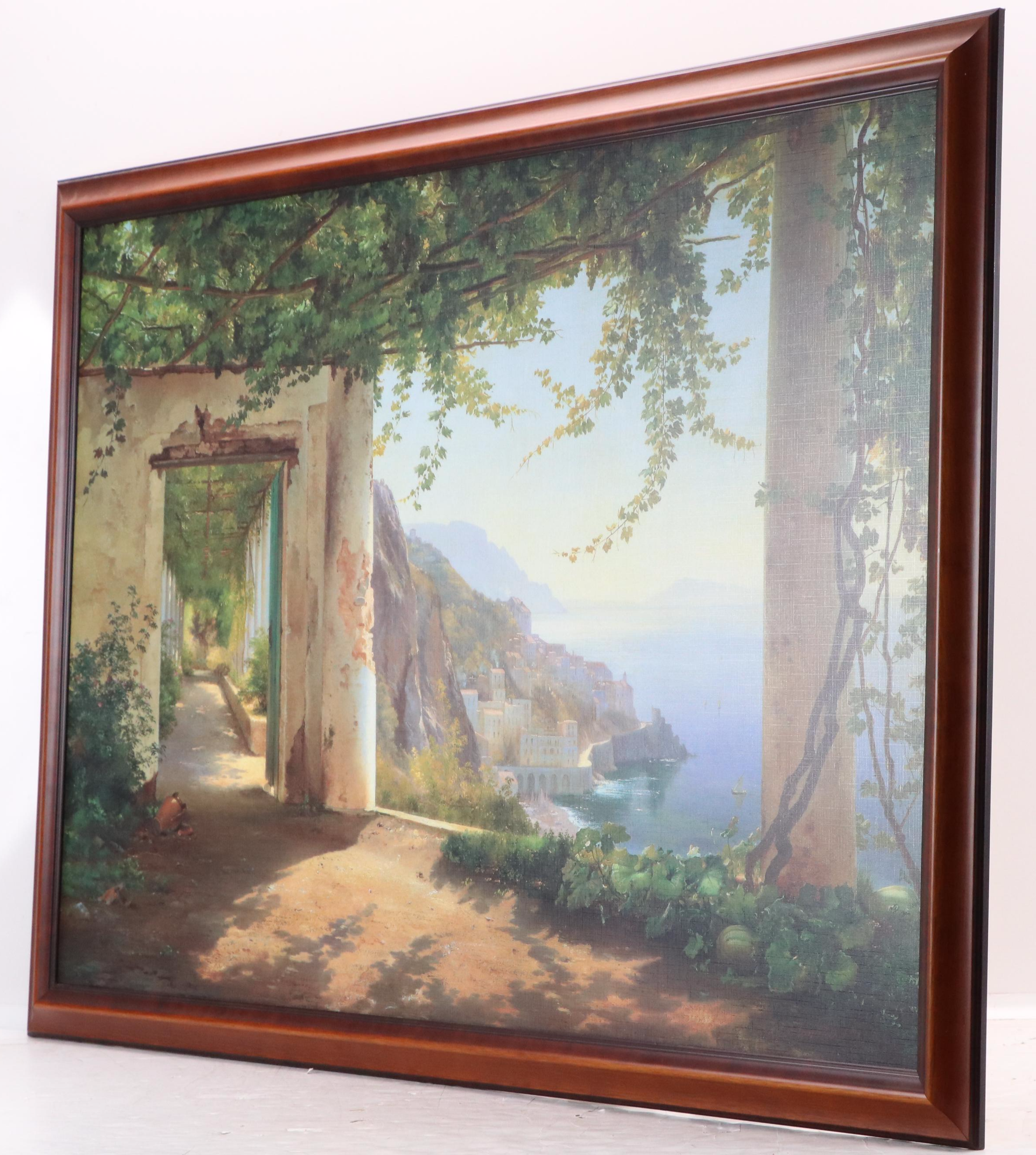 Offset Lithograph After Carl Frederick Aagaard "View to the Amalfi Coast"