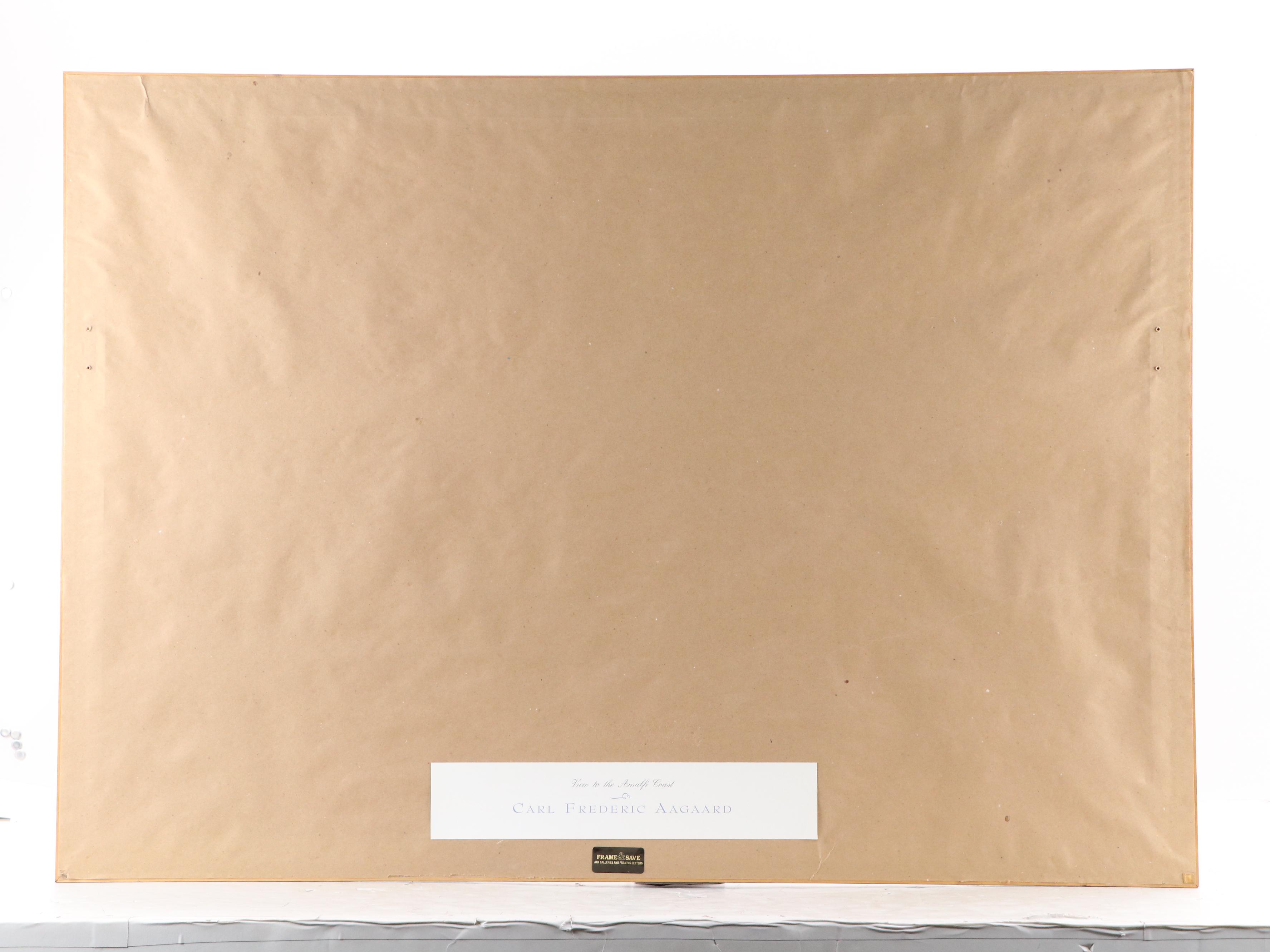 Offset Lithograph After Carl Frederick Aagaard "View to the Amalfi Coast"