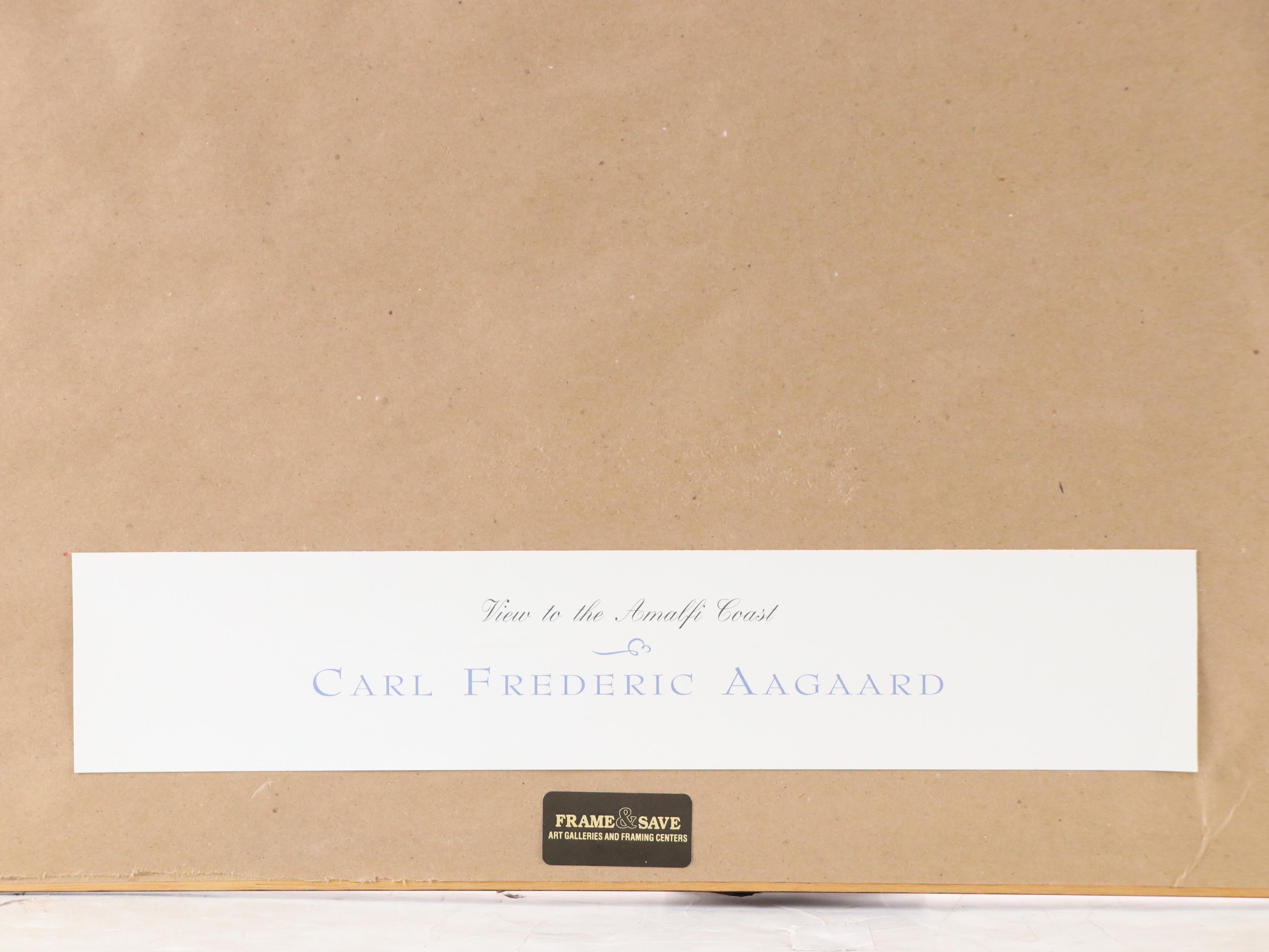 Offset Lithograph After Carl Frederick Aagaard "View to the Amalfi Coast"