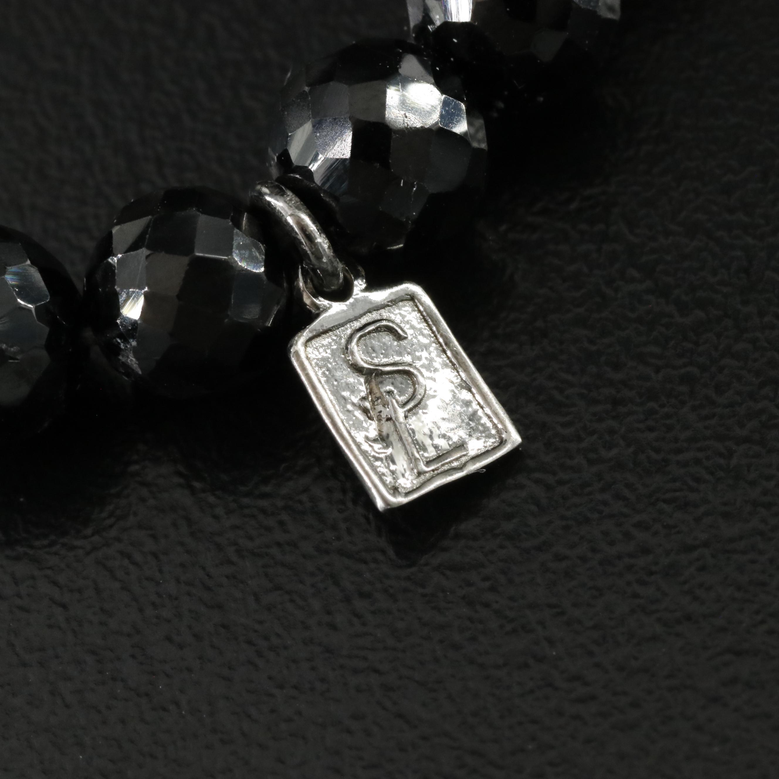 Sheryl Lowe Sterling Spinel and Diamond Bracelet