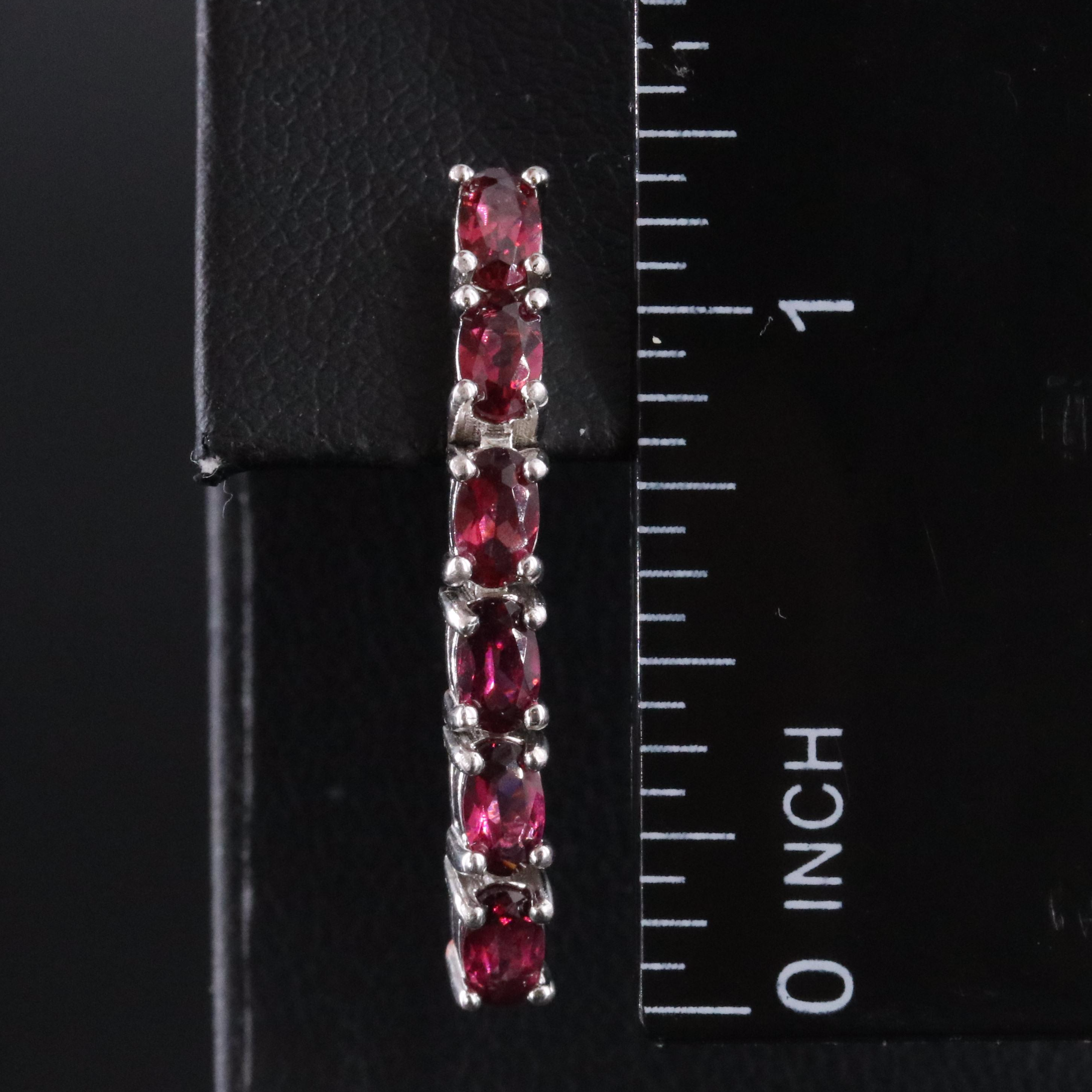 Sterling Rhodolite Garnet Drop Earrings