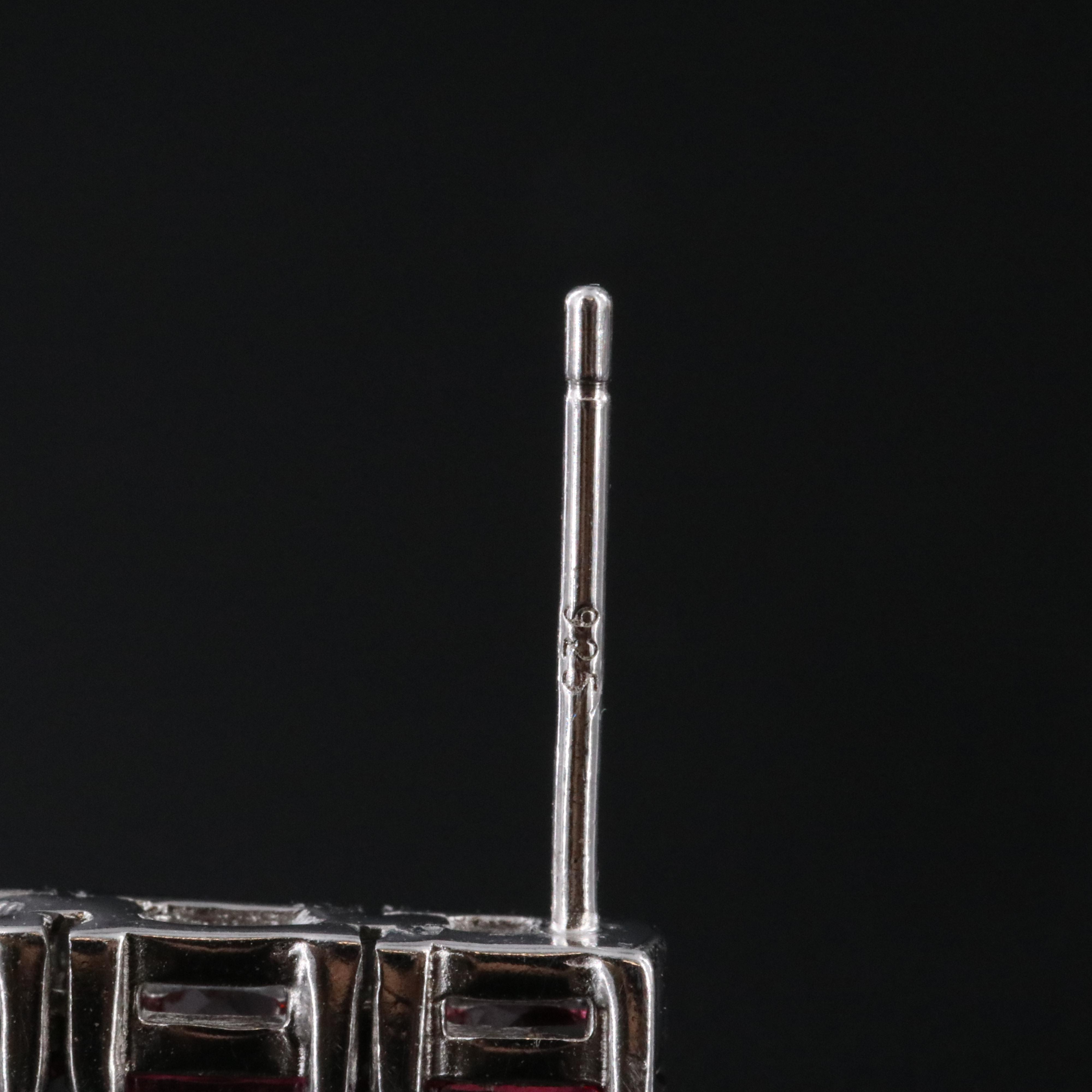 Sterling Rhodolite Garnet Drop Earrings