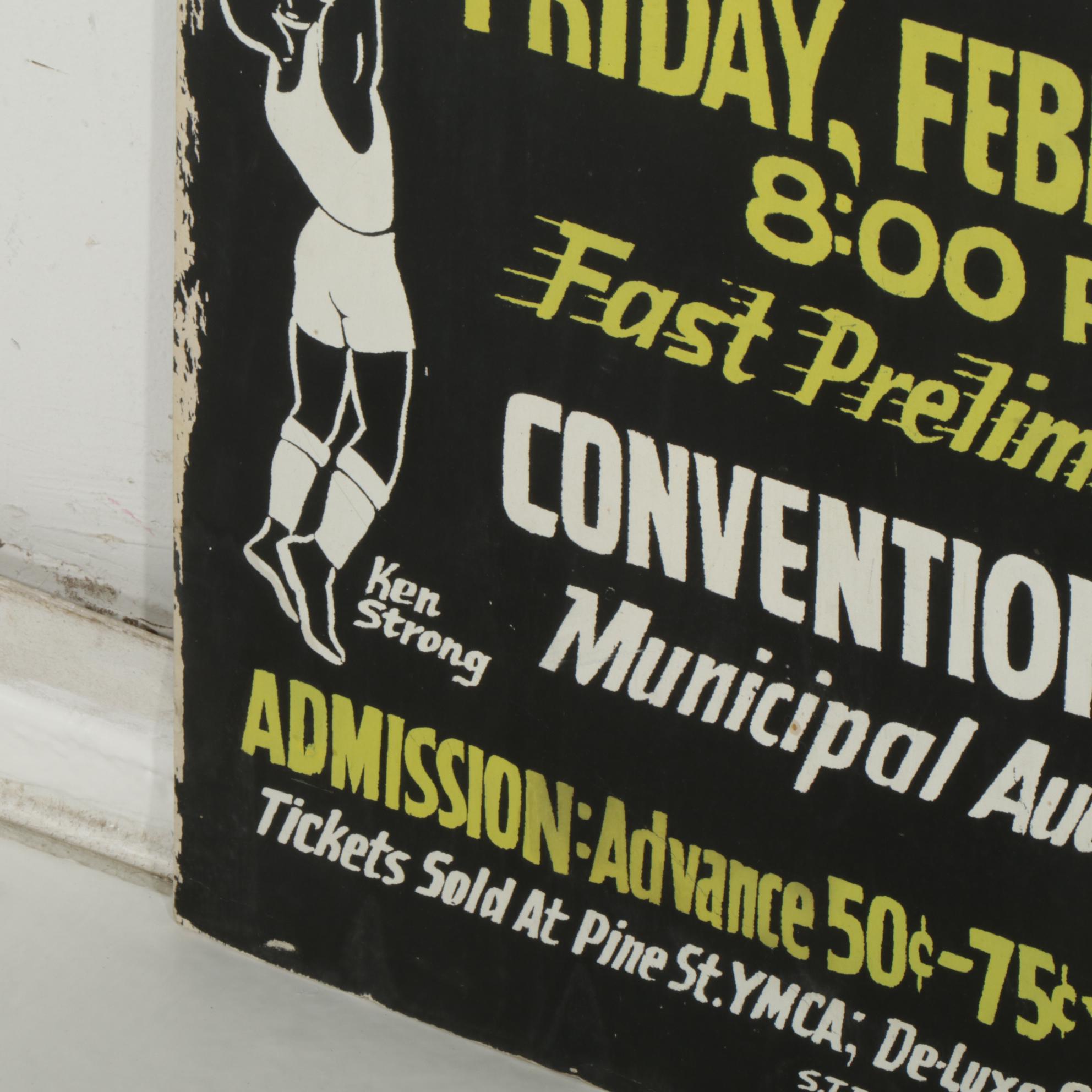 Harlem Globe-Trotters Against College All-Stars Game Advertising Poster, 1950