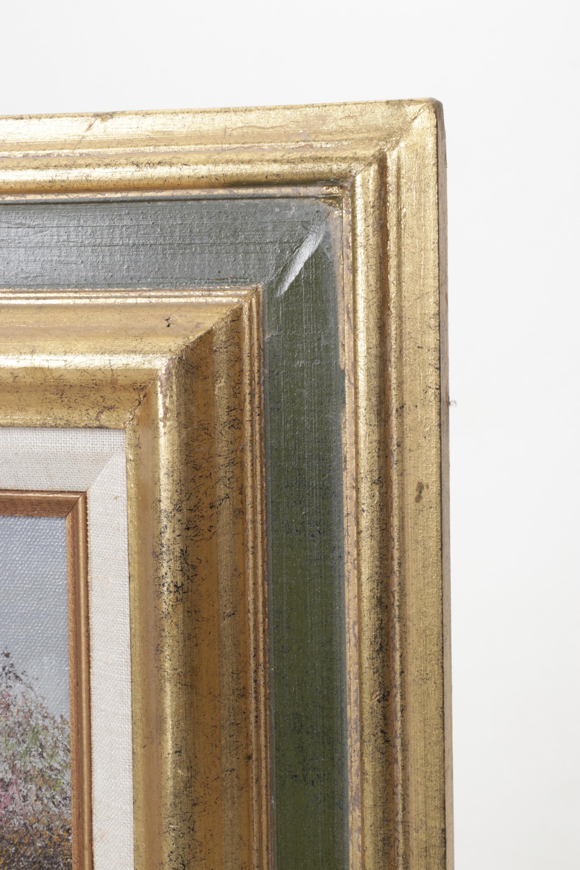 Thompson Impressionist Oil Painting of Autumn Trees on River, Late 20th Century