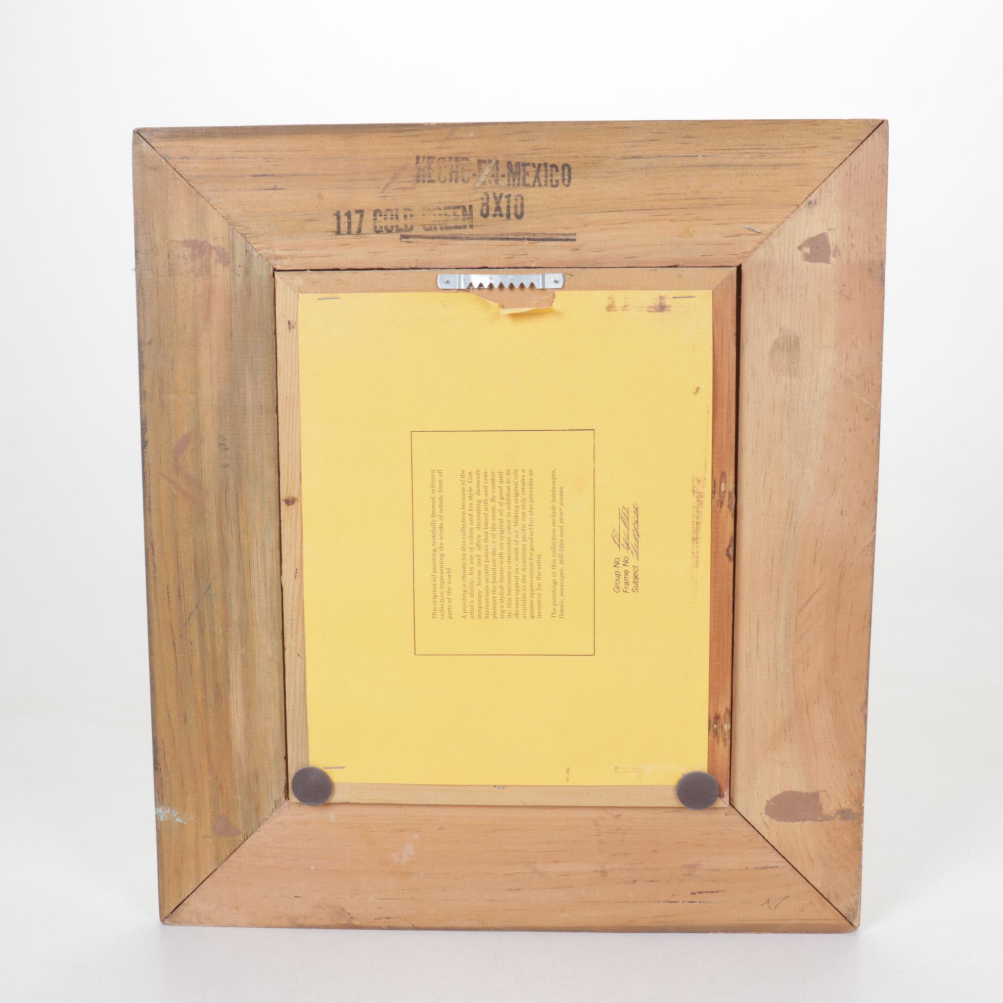 Thompson Impressionist Oil Painting of Autumn Trees on River, Late 20th Century