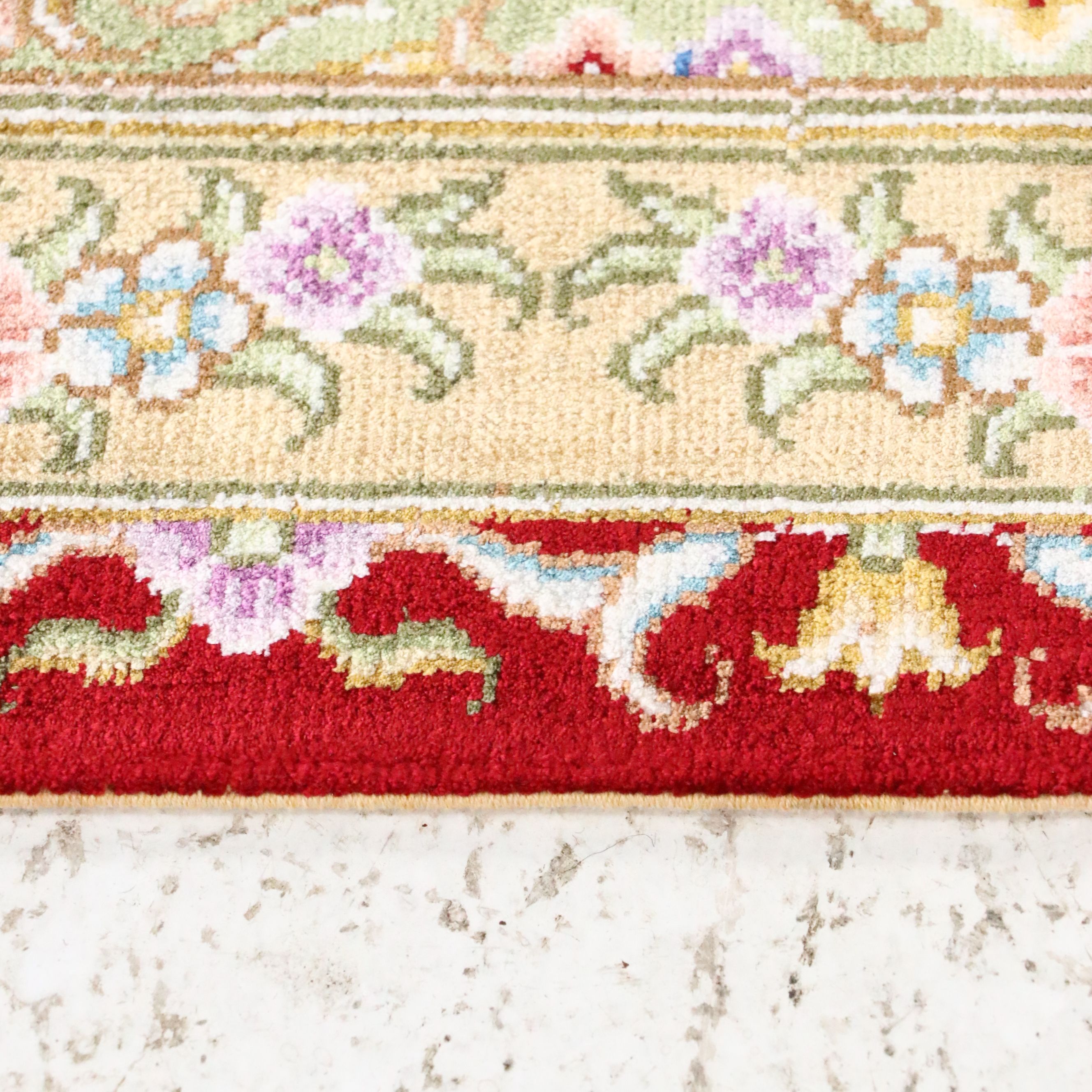 5'1 x 8'7 Hand-Knotted Signed Persian Qom Silk Area Rug