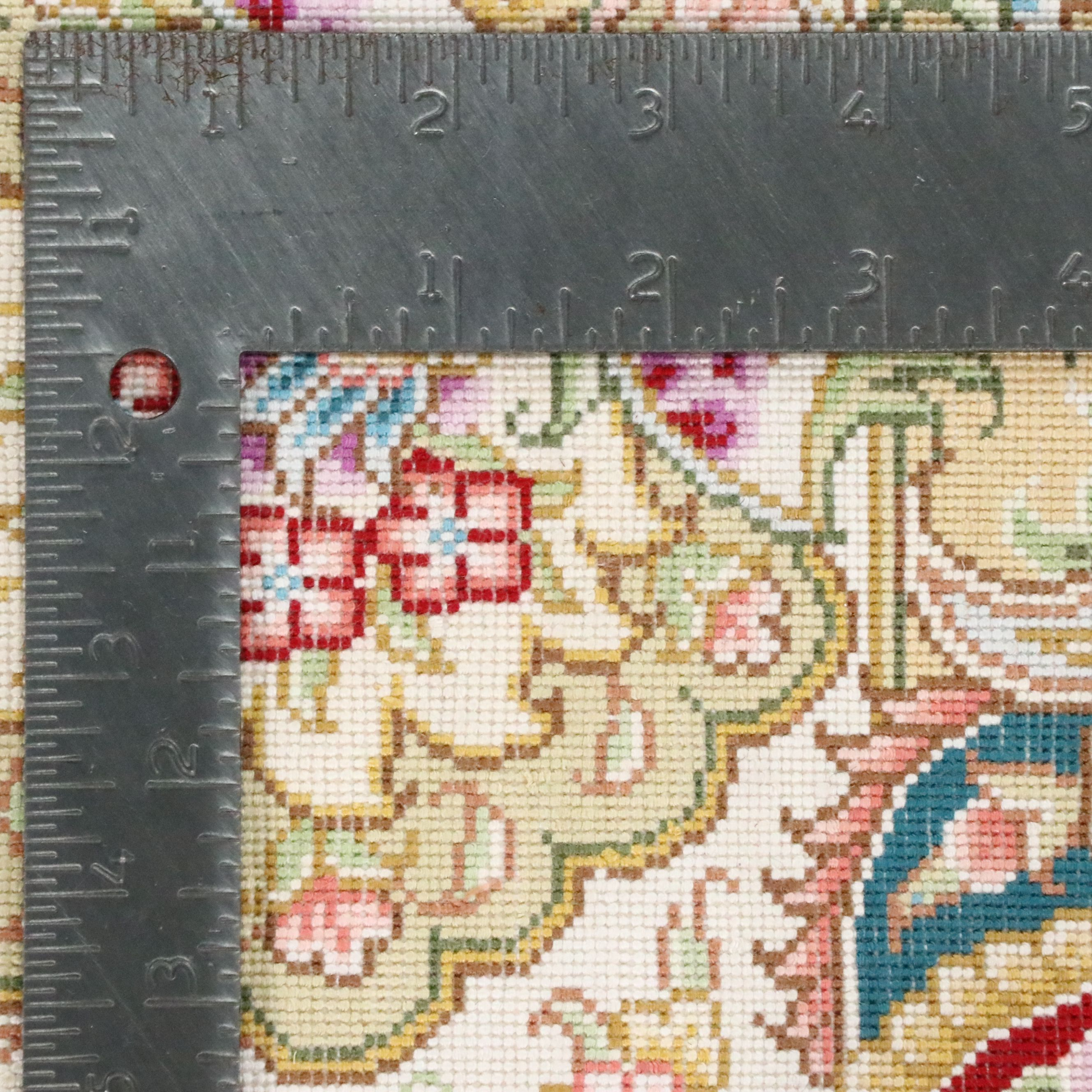 5'1 x 8'7 Hand-Knotted Signed Persian Qom Silk Area Rug