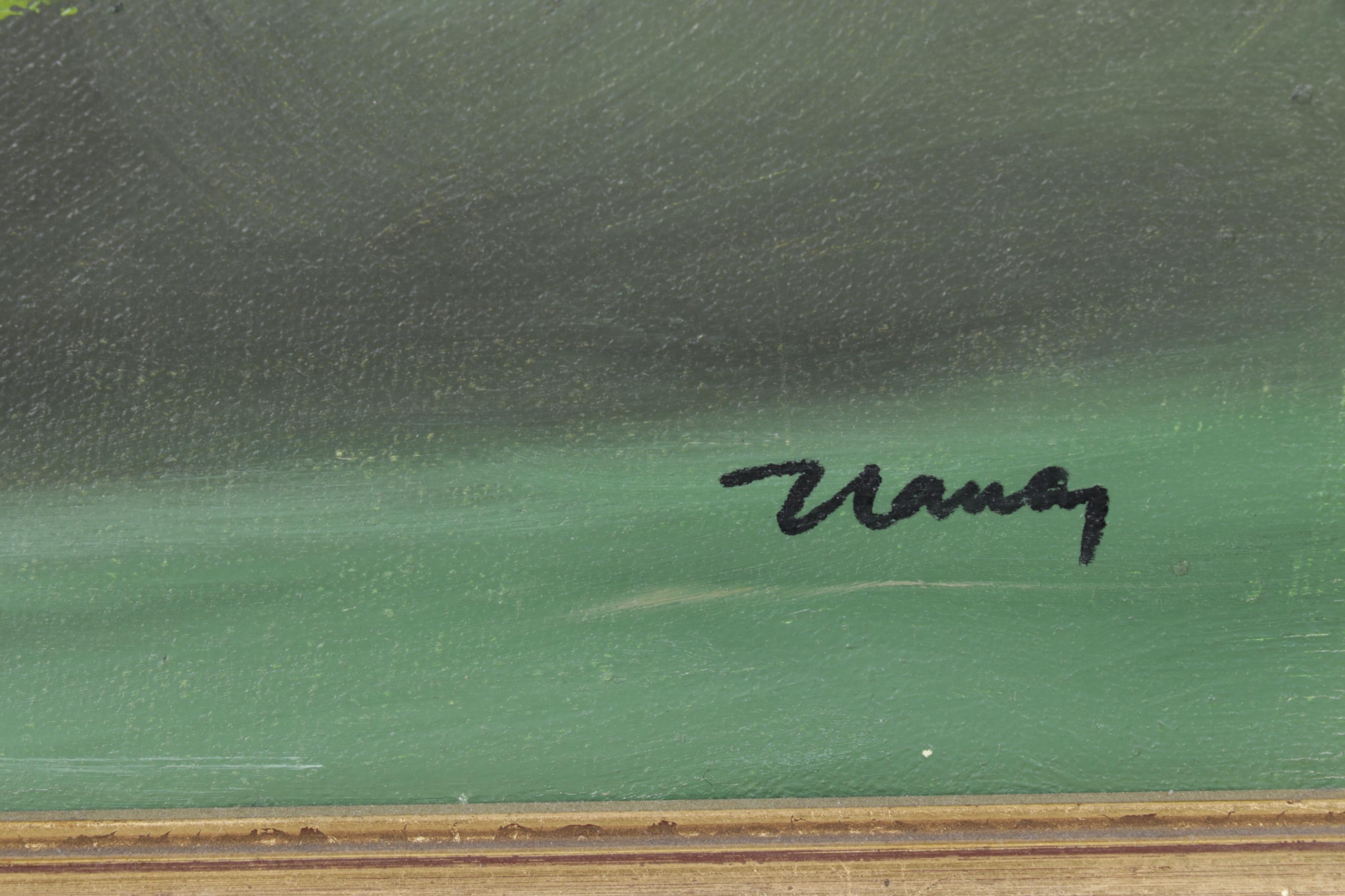 Vaney Floral Still Life Oil Painting, Late 20th Century