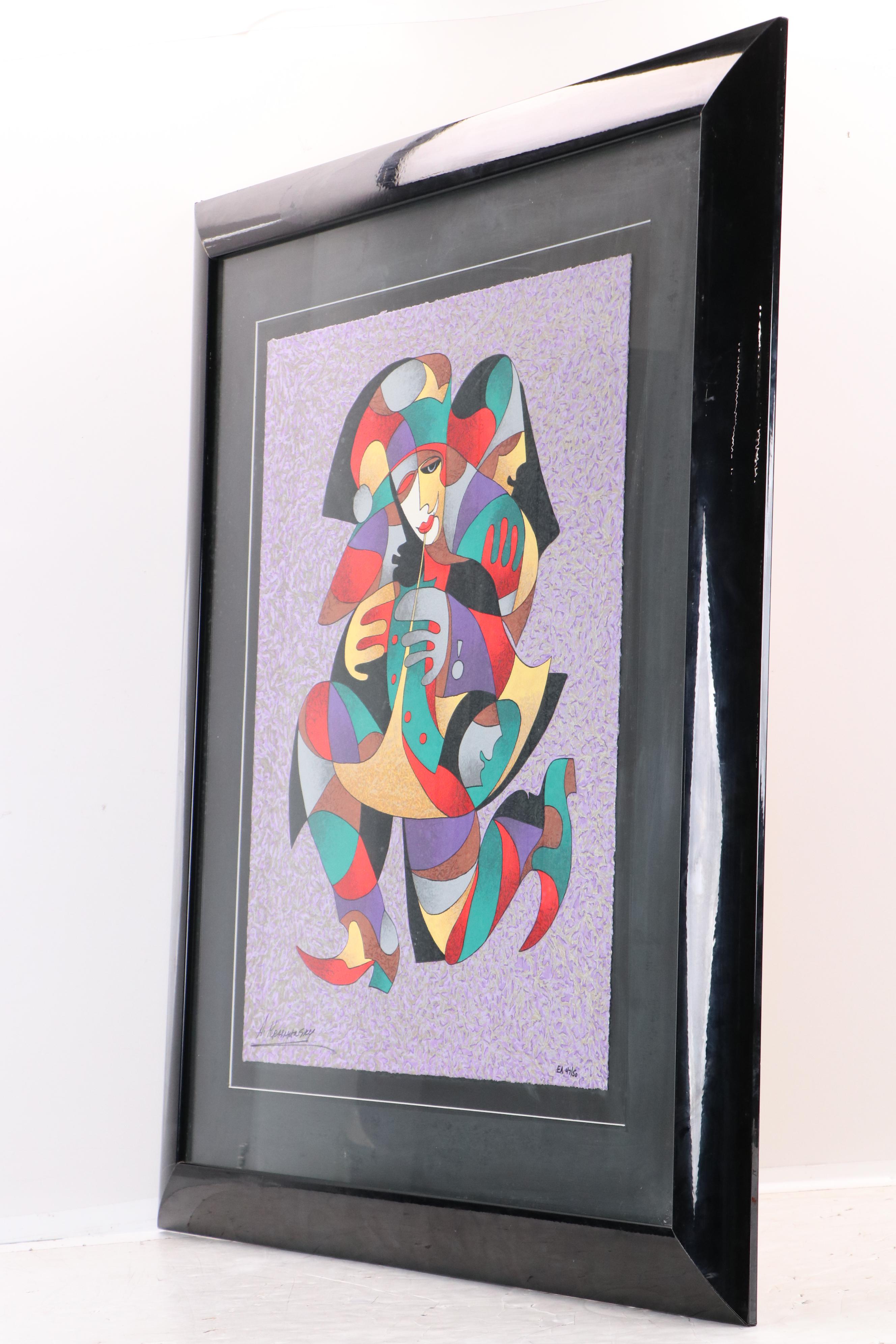 Anatole Krasnyansky Serigraph "Running Jester," 1998