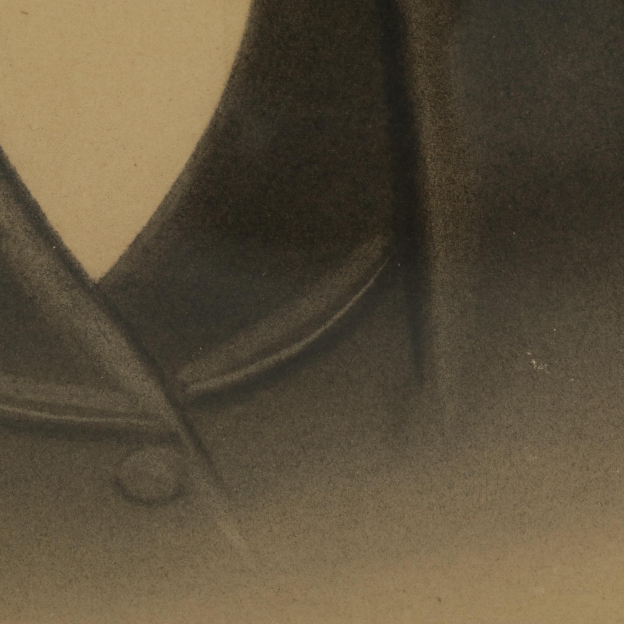 Crayon Portraits of Elderly Man and Woman, Mid to Late 19th Century