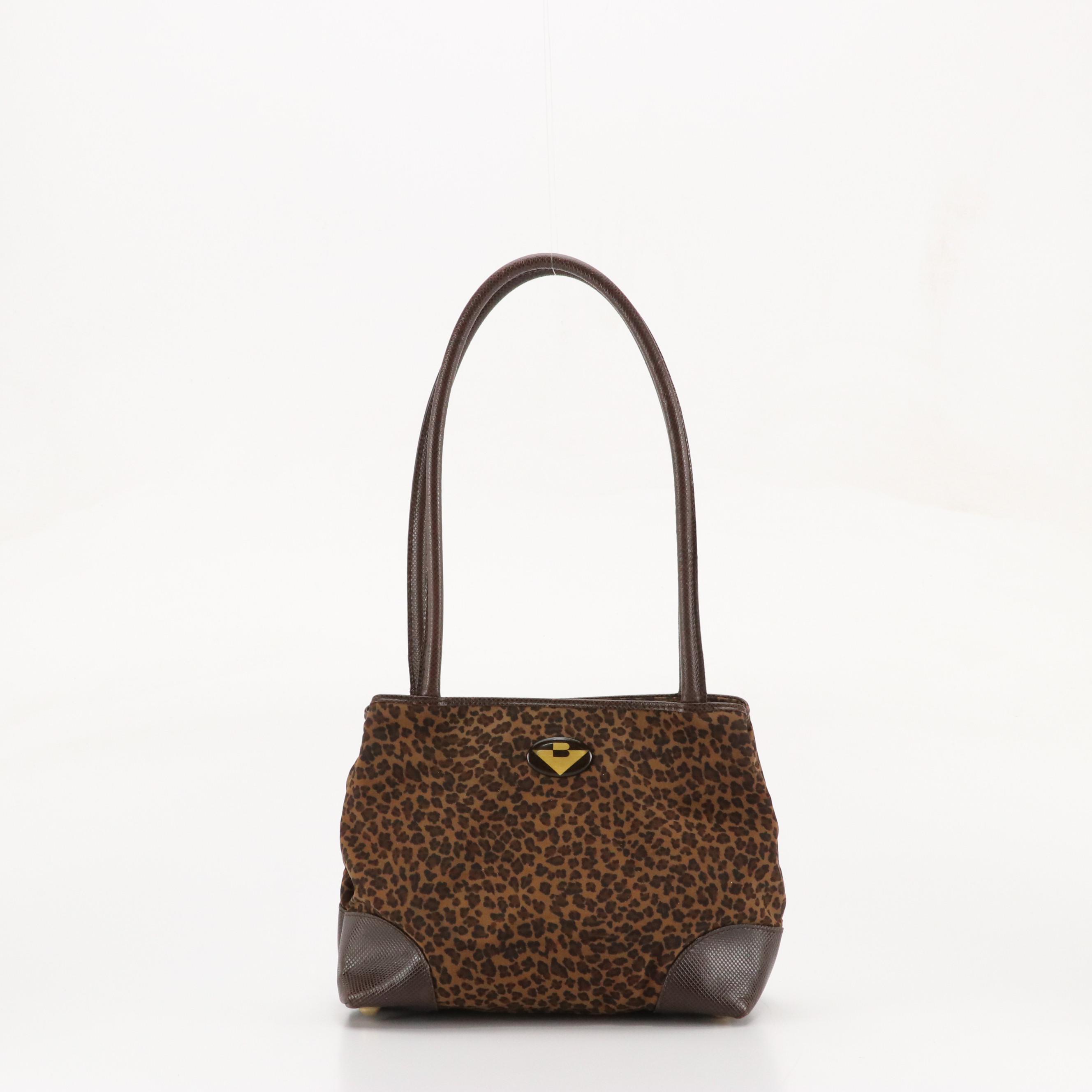 Bottega Veneta Leopard Print Textile/Textured Leather Shoulder Bag and Crossbody