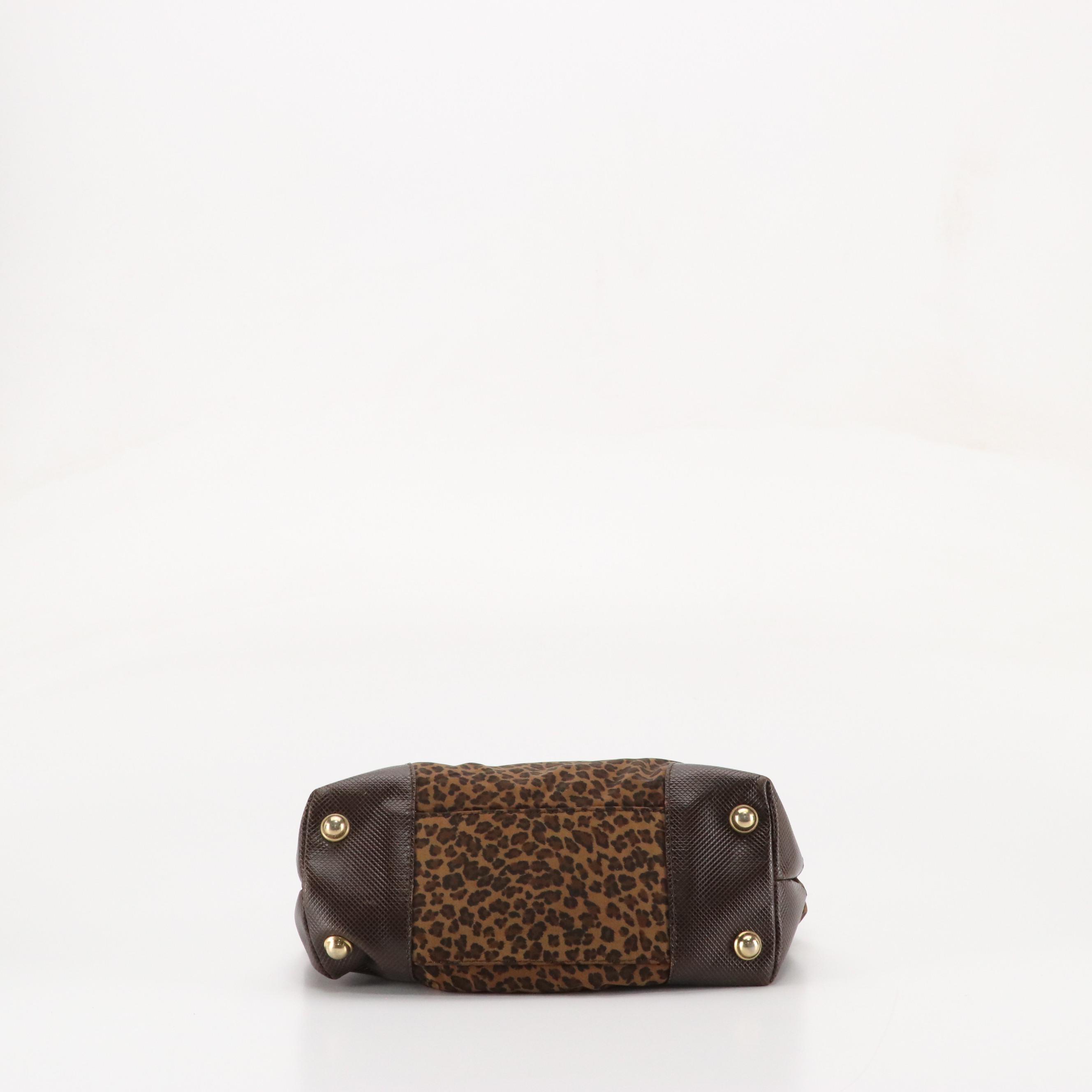 Bottega Veneta Leopard Print Textile/Textured Leather Shoulder Bag and Crossbody
