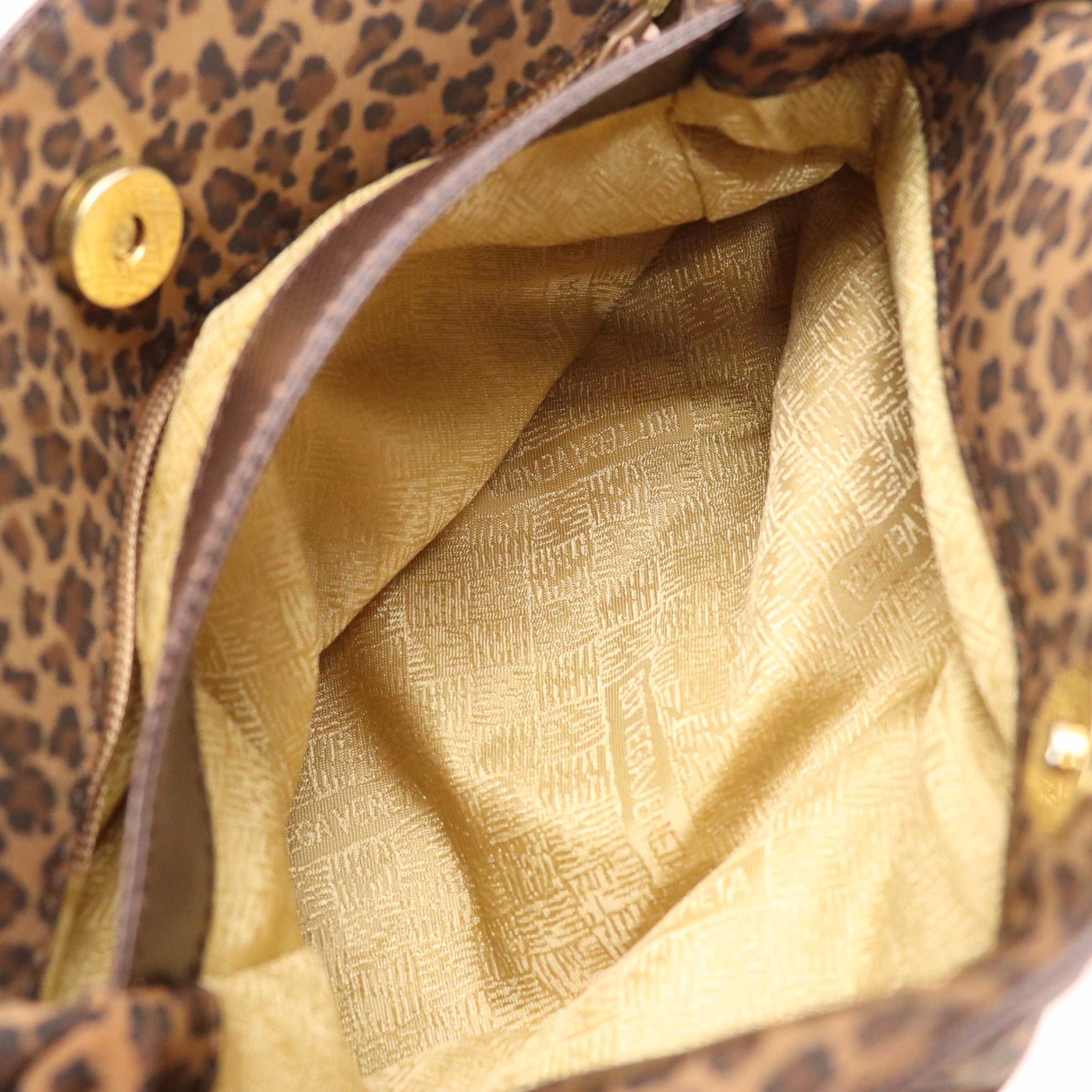 Bottega Veneta Leopard Print Textile/Textured Leather Shoulder Bag and Crossbody