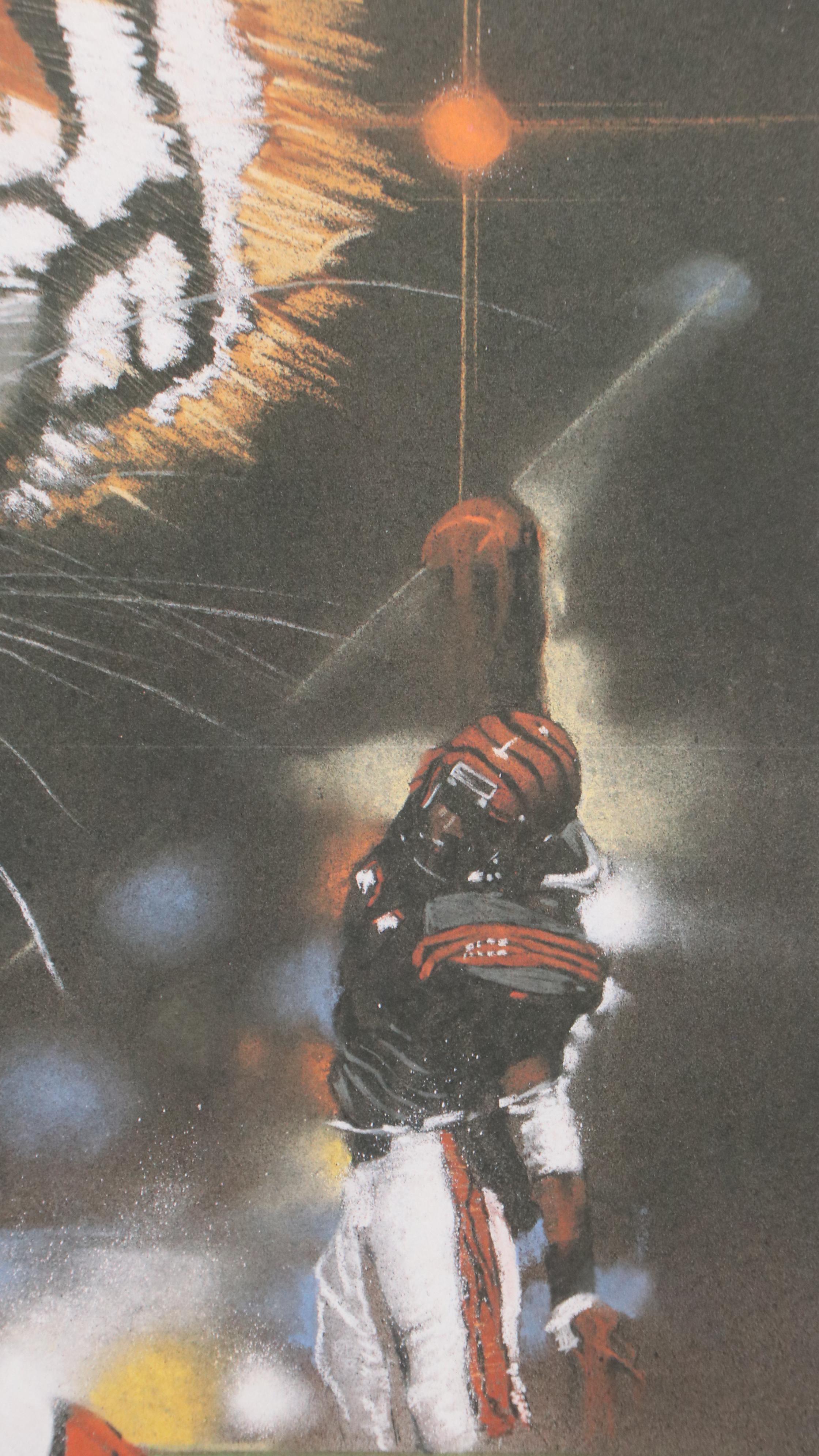 Guy McIntosh Offset Lithograph "Jungle Assault" Signed by Boomer Esiason, 1989