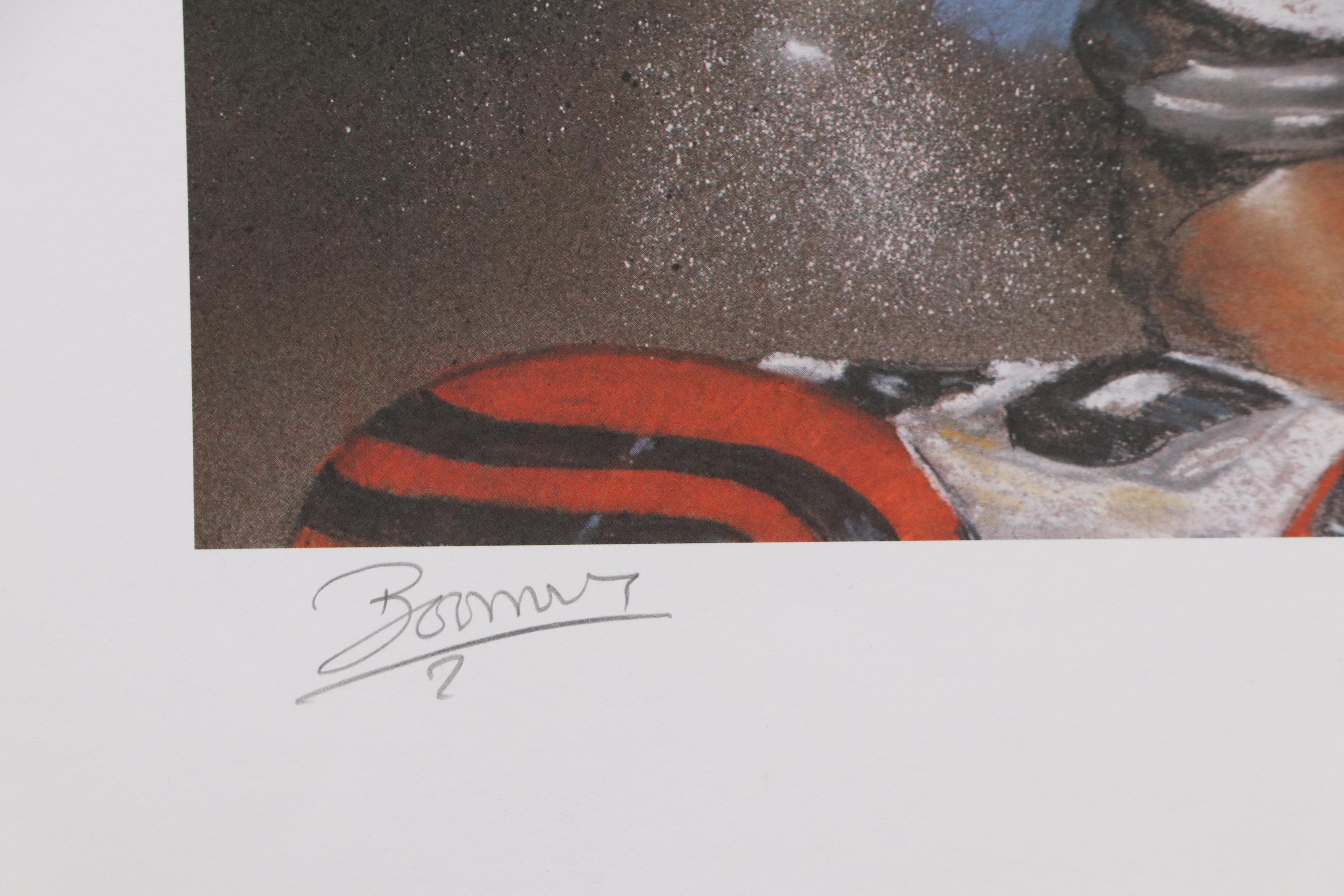 Guy McIntosh Offset Lithograph "Jungle Assault" Signed by Boomer Esiason, 1989