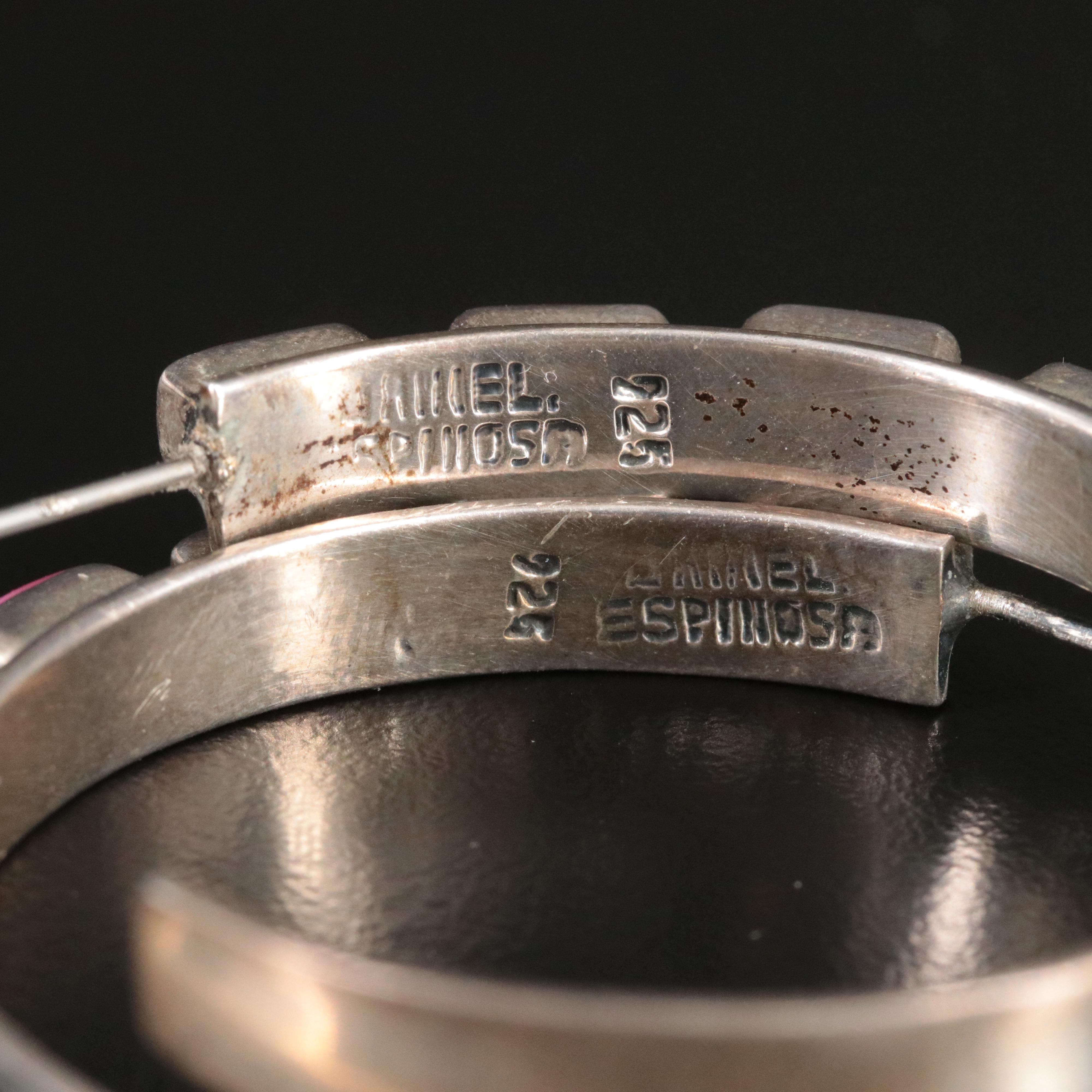 Daniel Espinosa Sterling Resin Hoop Earrings