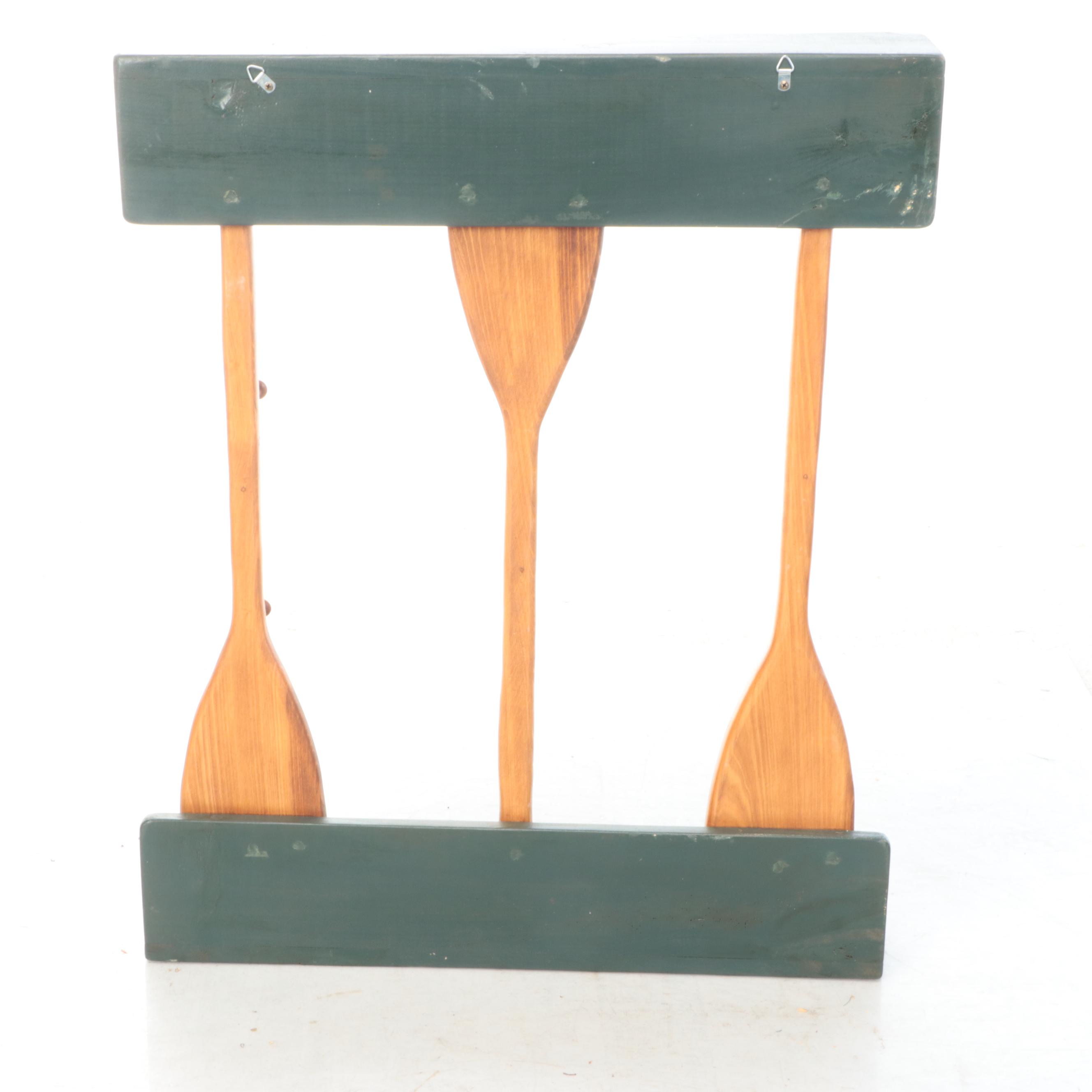 Wooden Oar Hanging Coat Rack