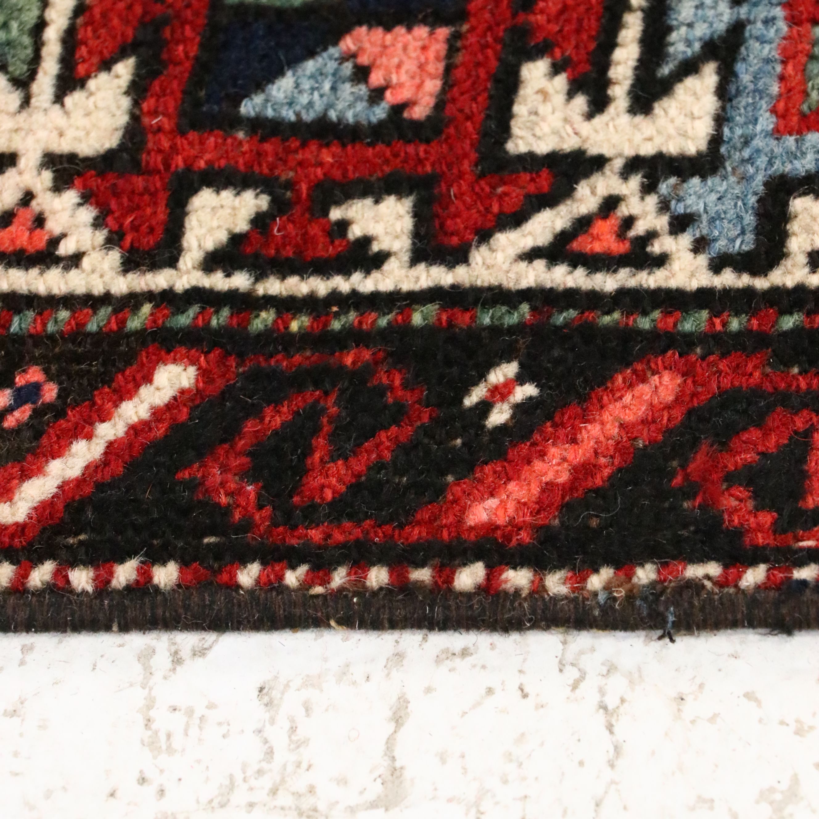 4'10 x 7'4 Hand-Knotted Caucasian Kazak Area Rug